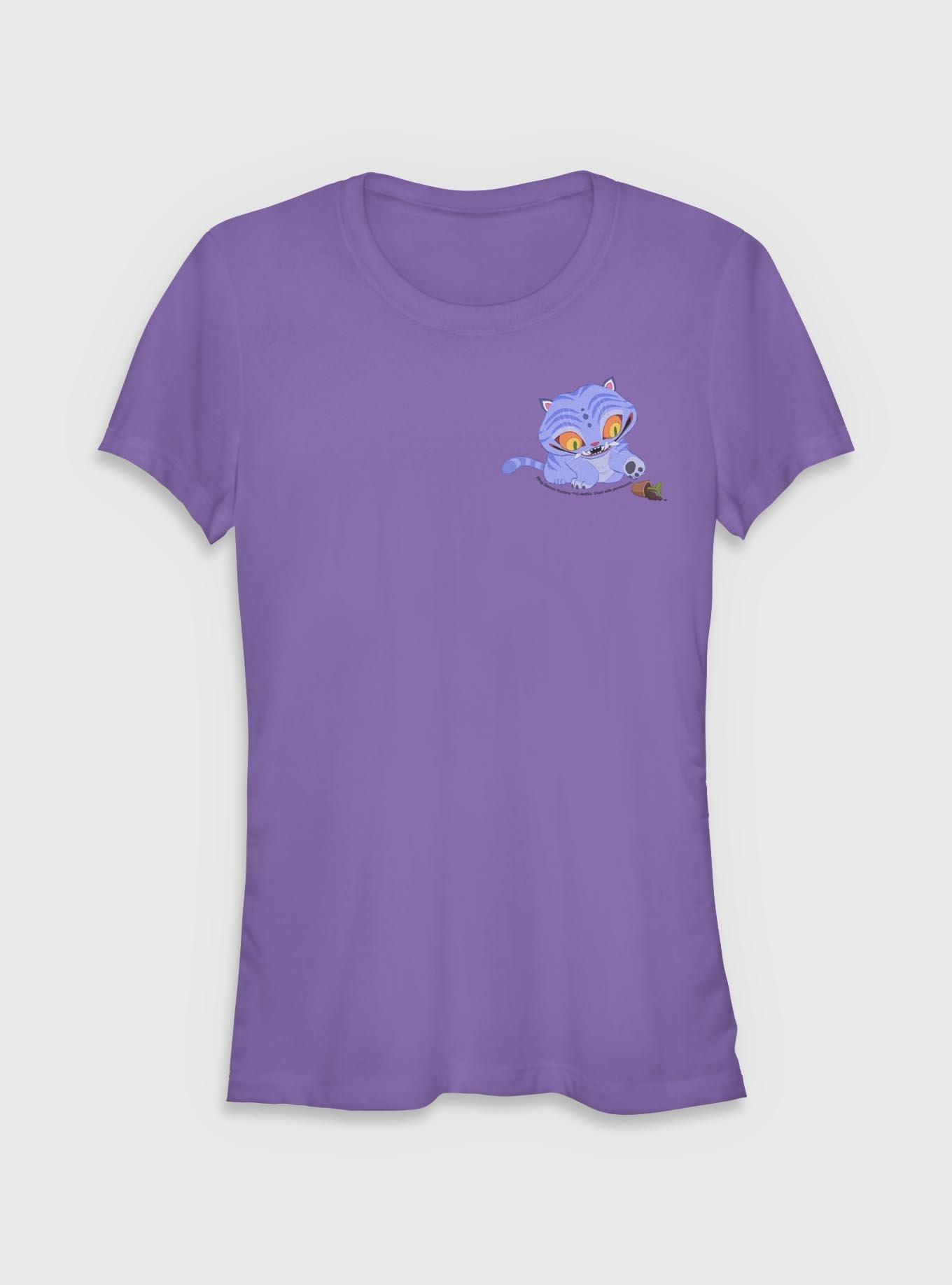KPop Demon Hunters Chibi Derpy Tiger Pocket Girls T-Shirt