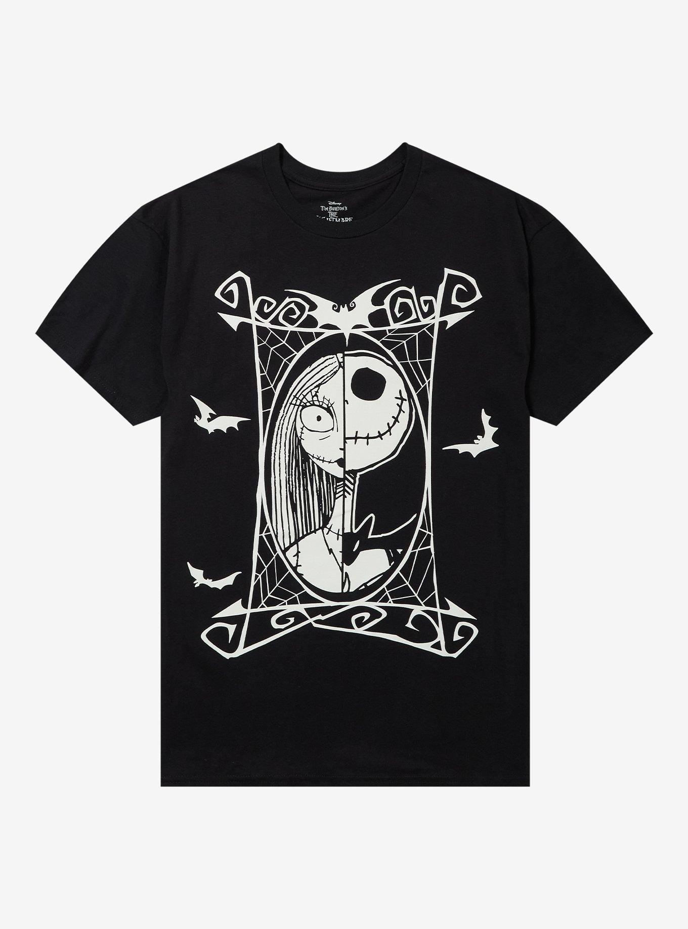 The Nightmare Before Christmas Jack & Sally Split Portrait T-Shirt, , hi-res