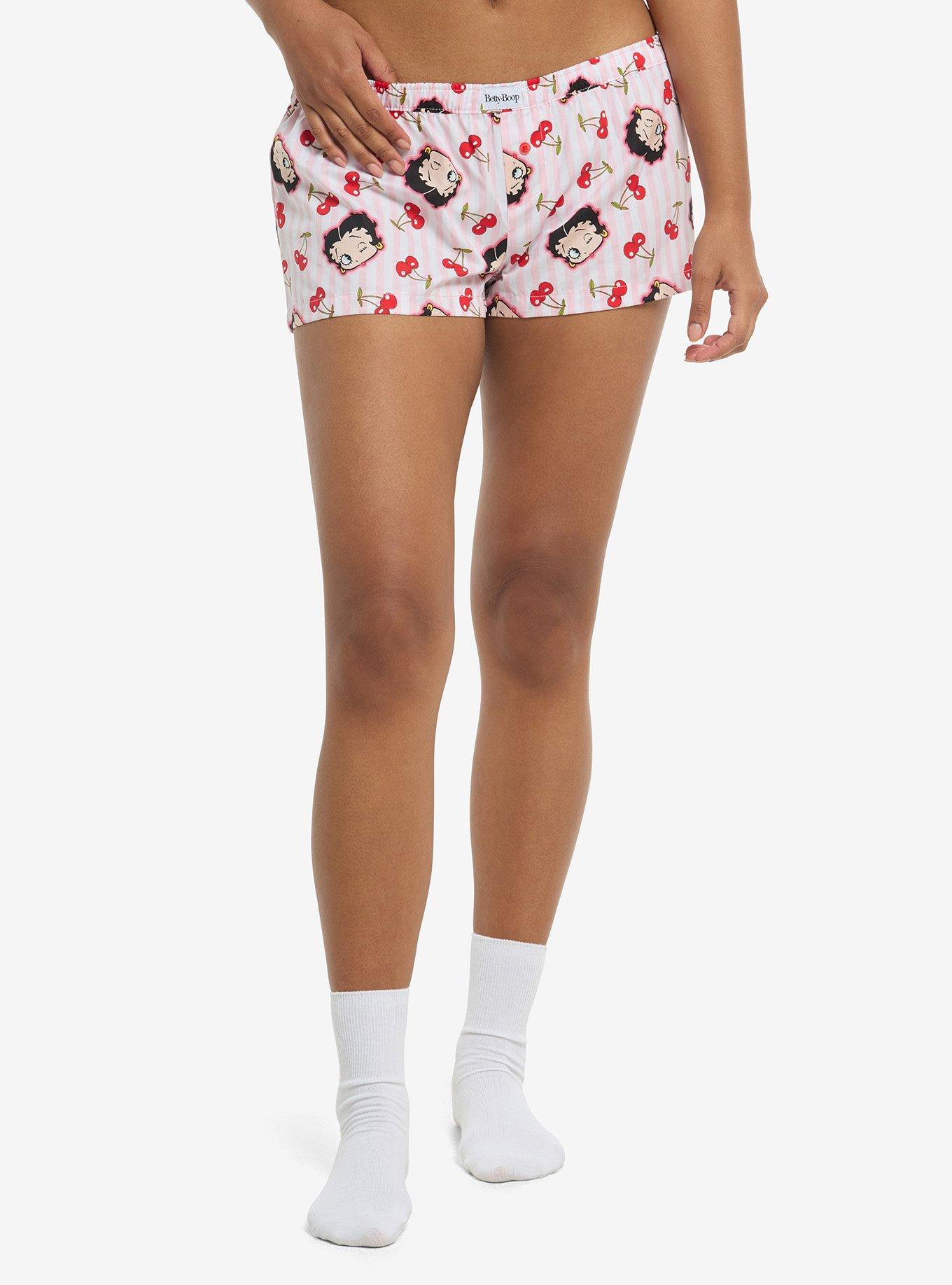Betty Boop Cherry Girls Boxer Lounge Shorts, , hi-res