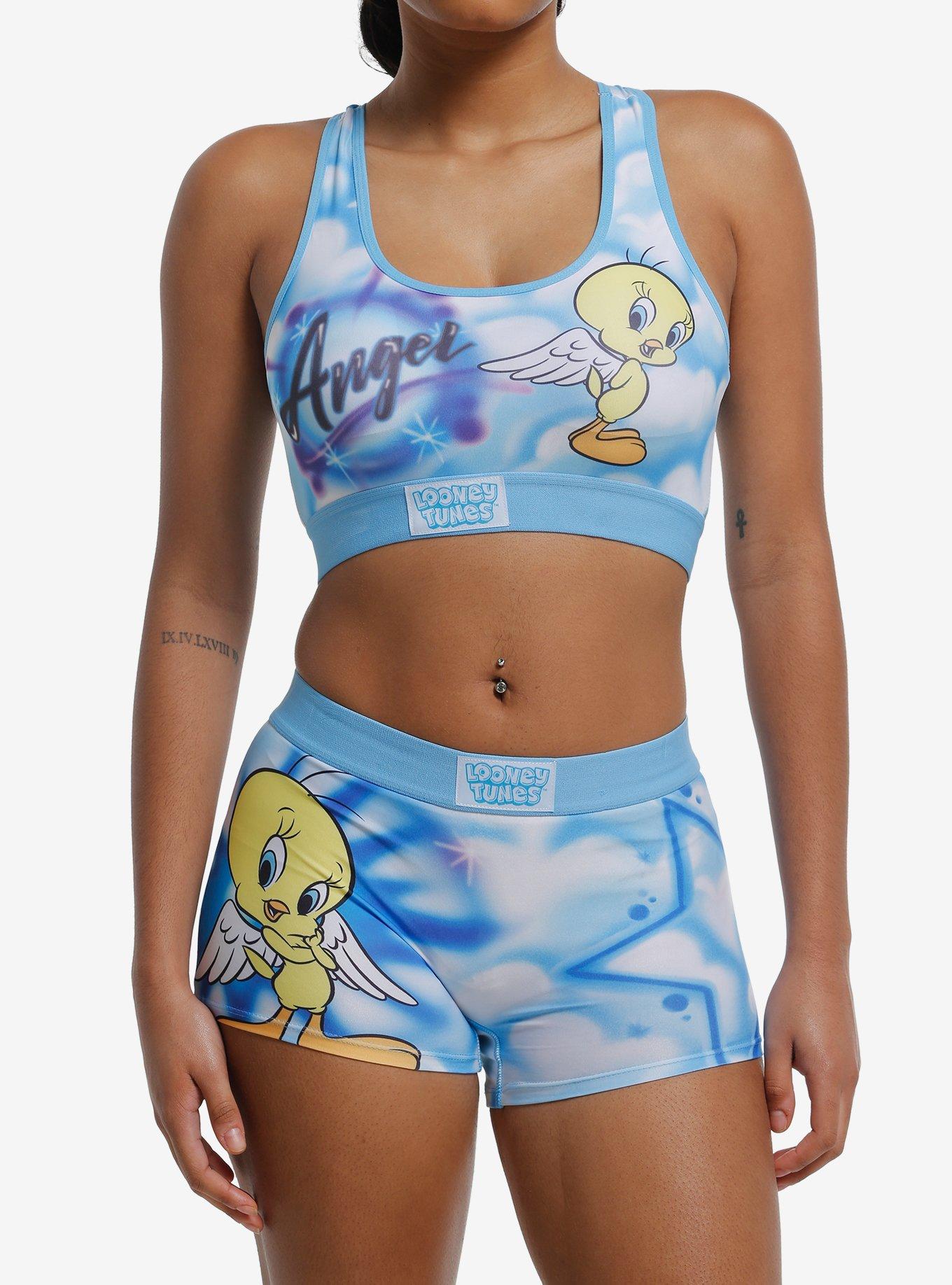 Looney Tunes Tweety Bird Angel Bra & Boyshort Panty Set, , hi-res