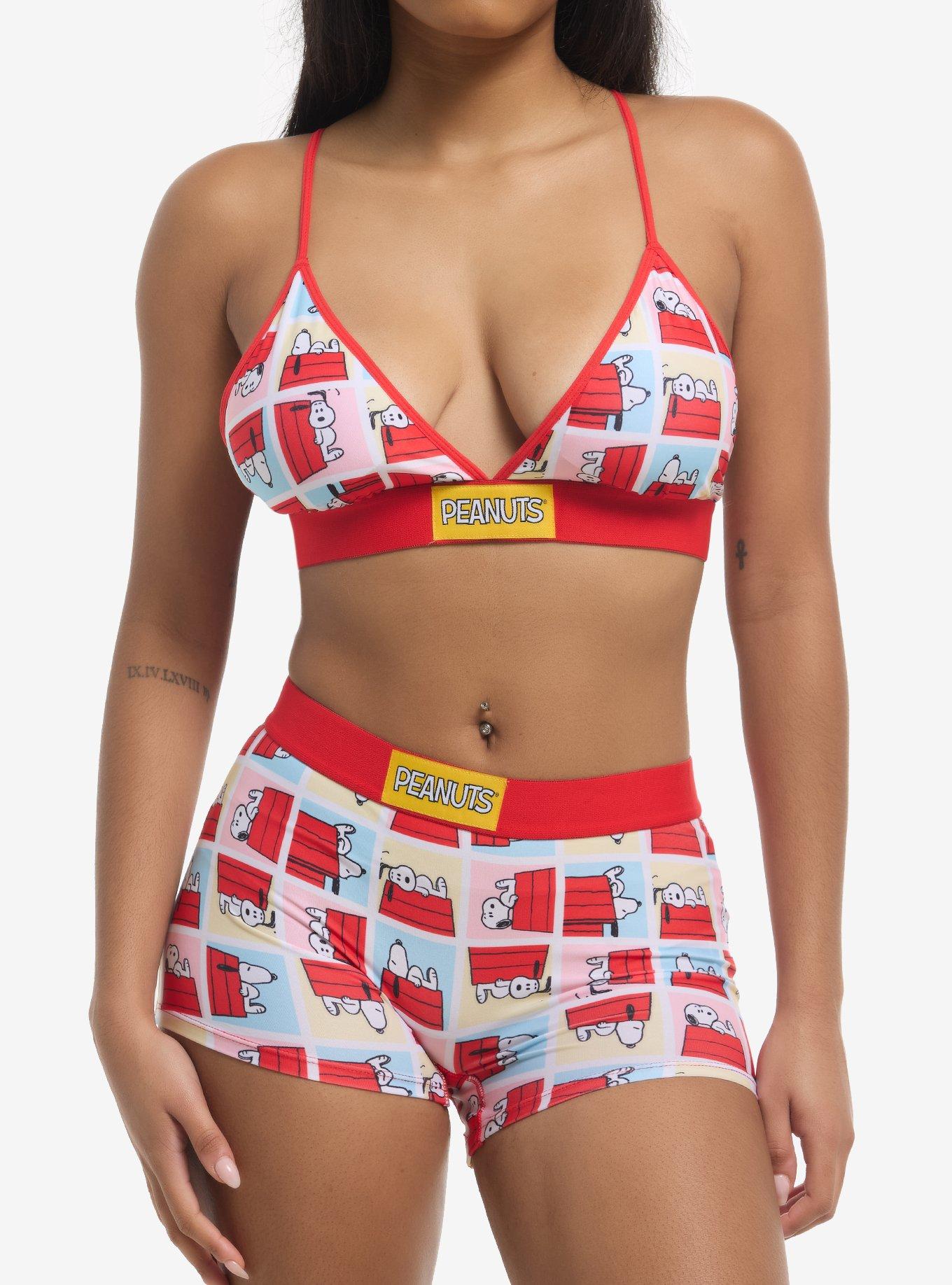 Peanuts Snoopy Doghouse Bra & Boyshort Panty Set, , hi-res