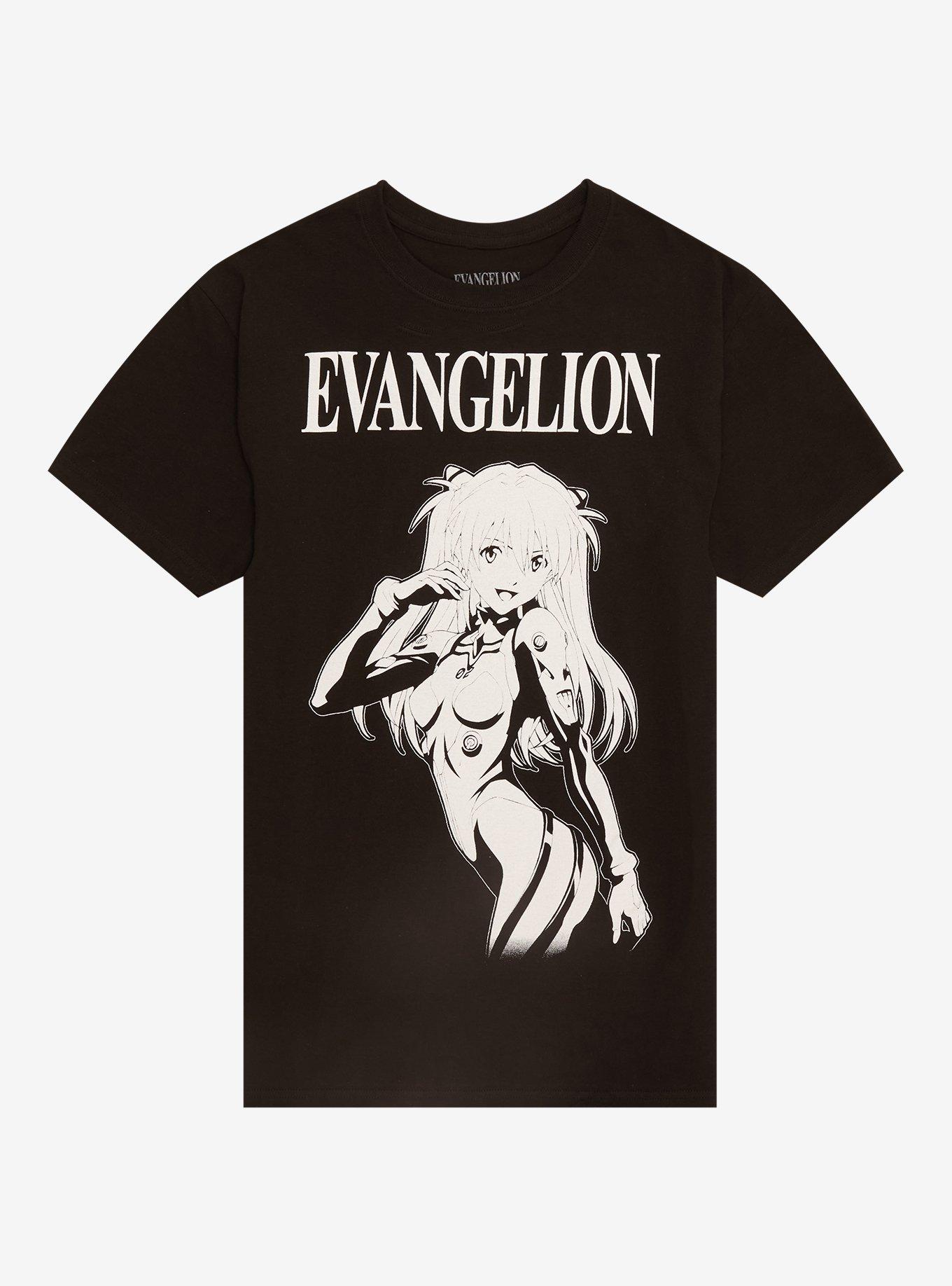 Neon Genesis Evangelion Asuka Black & White T-Shirt, , hi-res
