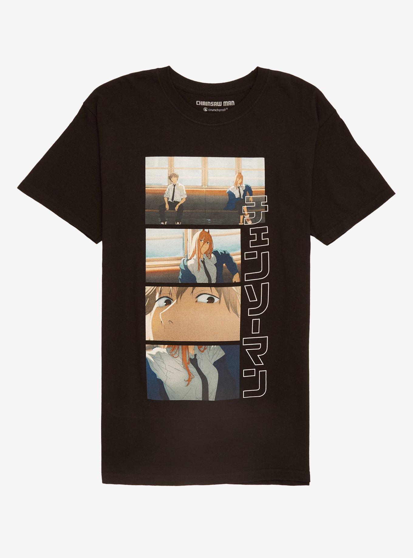 Chainsaw Man Power & Denji Train Panels T-Shirt, , hi-res