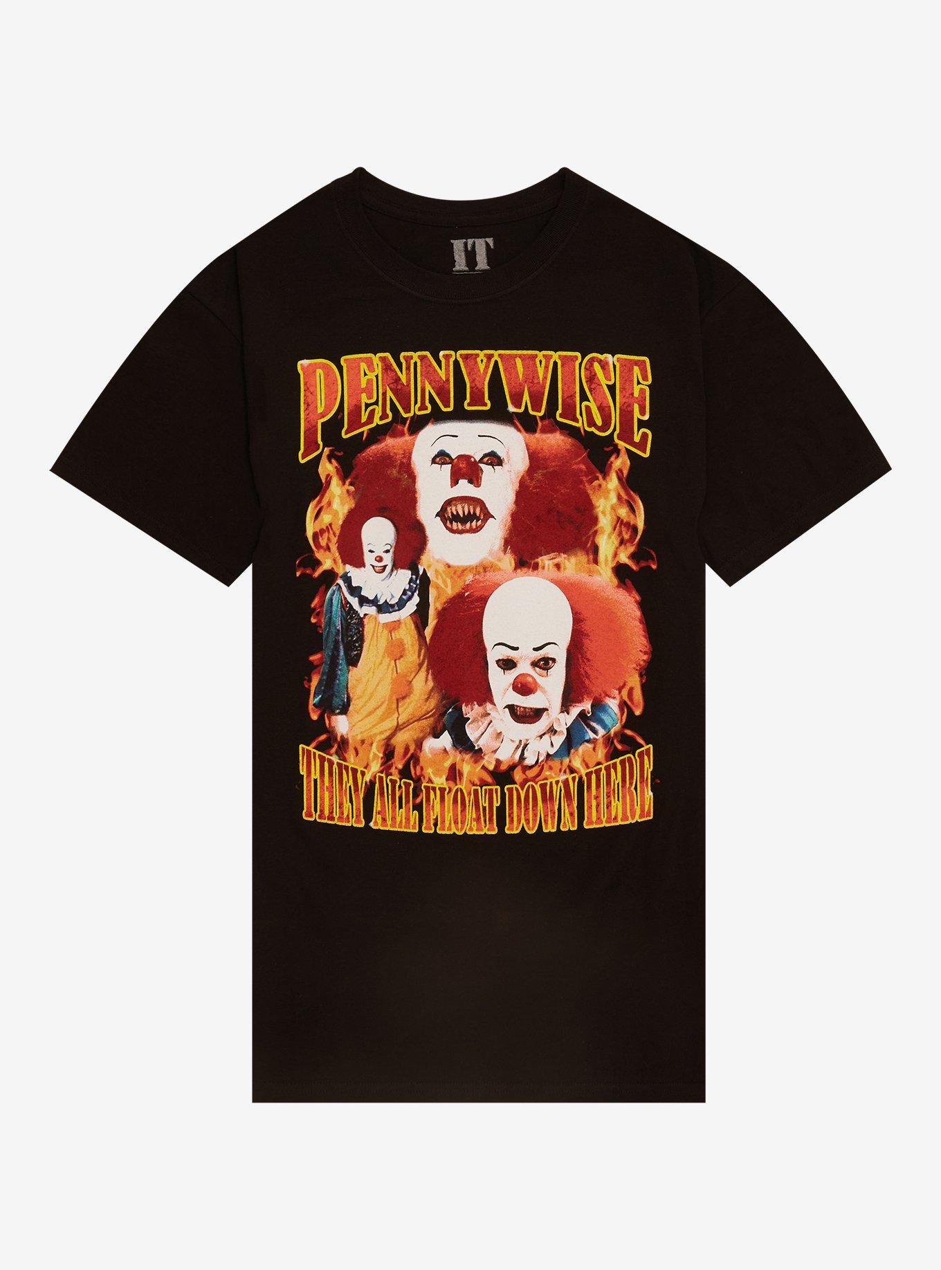 IT Pennywise Flames Collage T-Shirt, , hi-res