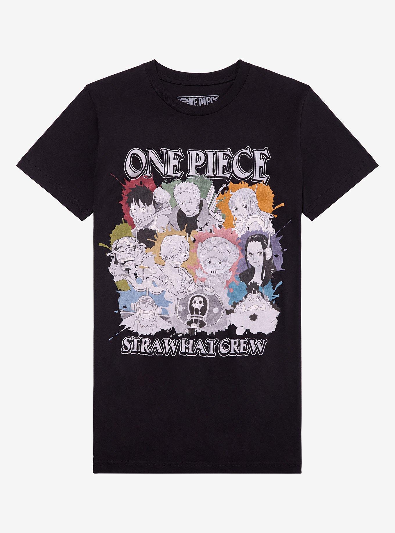 One Piece Straw Hat Pirates Color Splatter T-Shirt, , hi-res