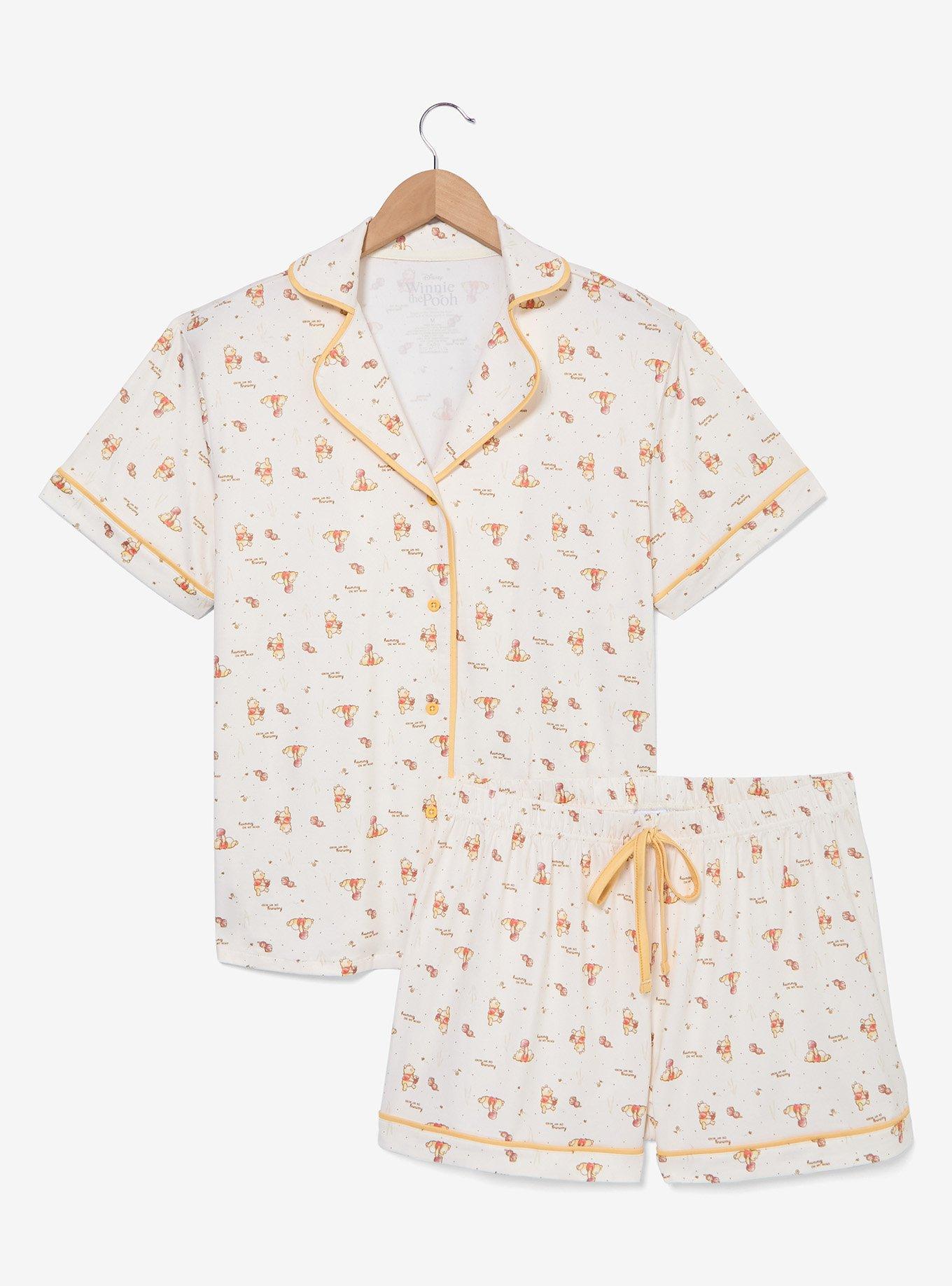 Disney Winnie the Pooh Allover Print Women's Sleep Shirt & Shorts Set — BoxLunch Exclusive, , hi-res