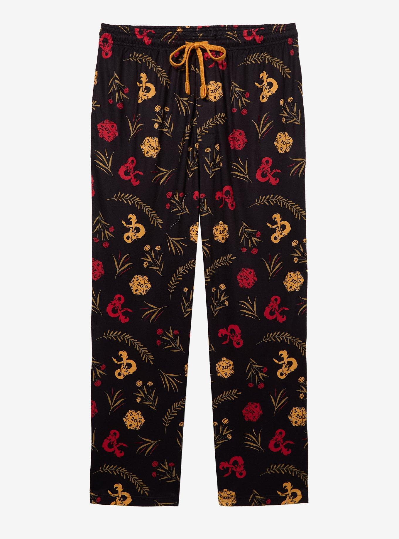 Dungeons & Dragons Floral Allover Print Sleep Pants - BoxLunch Exclusive, , hi-res