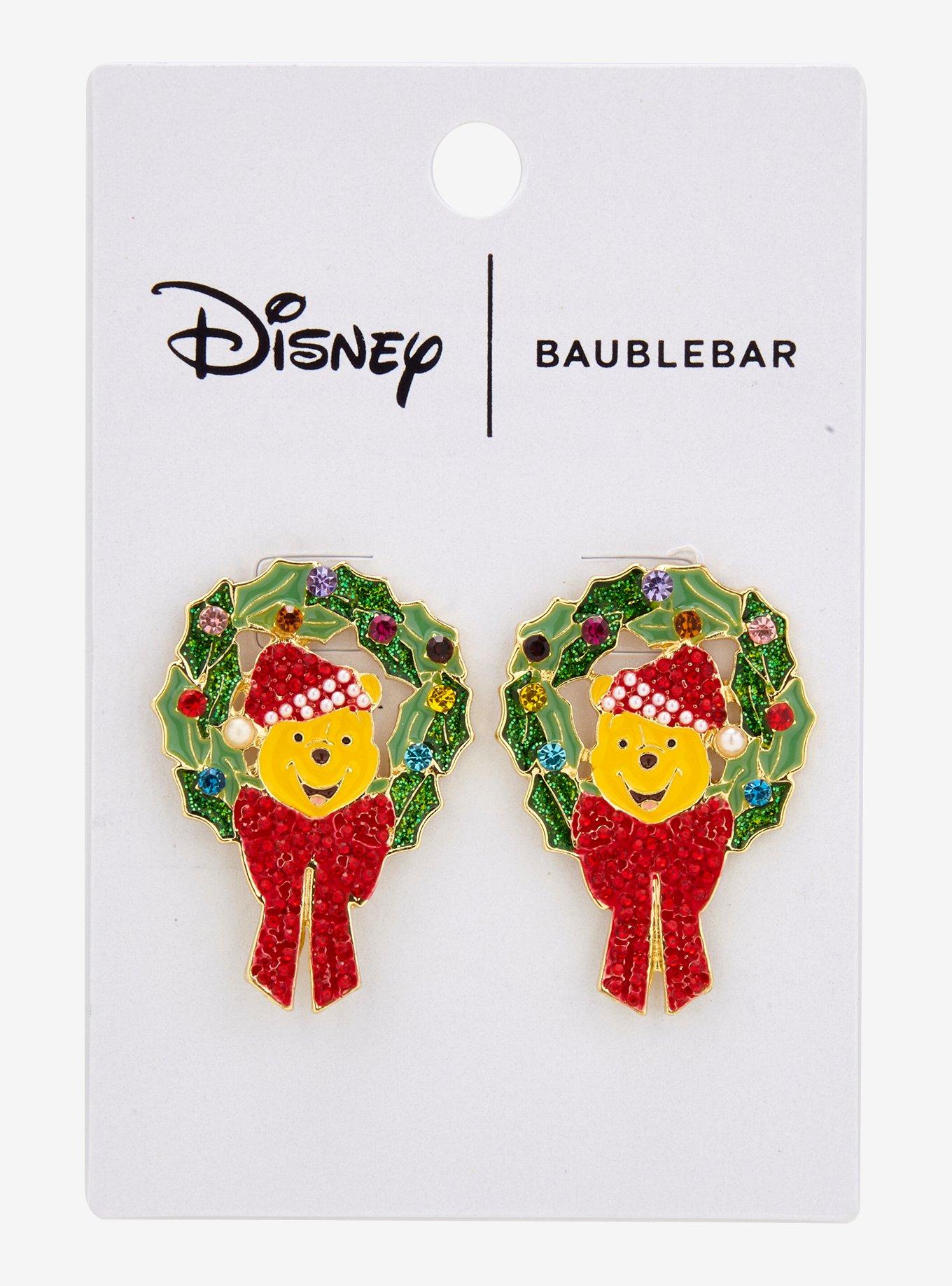 Baublebar Disney Winnie the Pooh Holiday Pooh Wreath Earrings