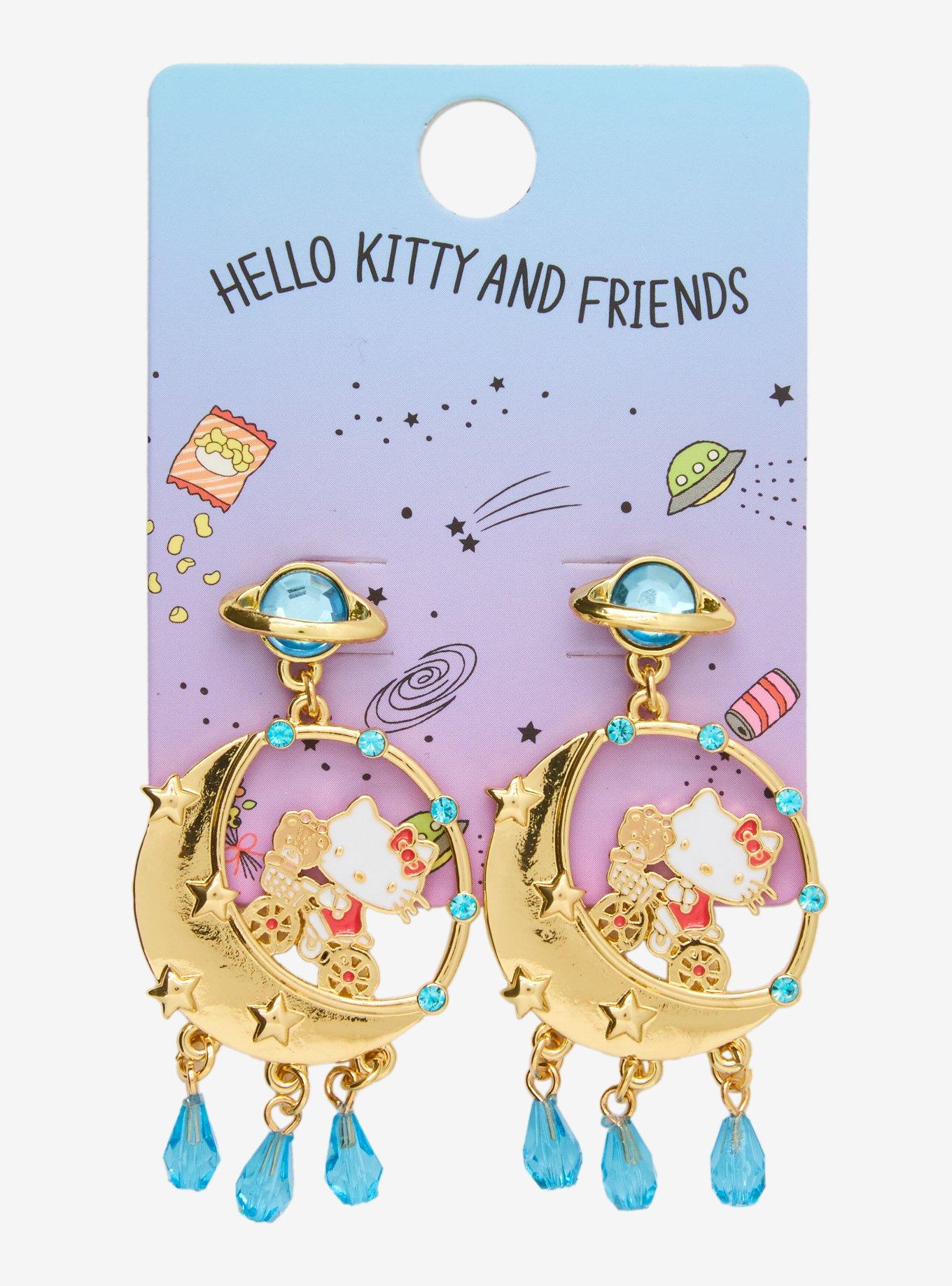 Sanrio Hello Kitty Space Statement Earrings — BoxLunch Exclusive, , hi-res