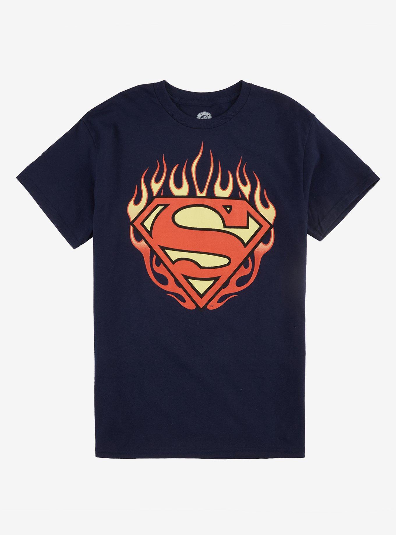 DC Comics Superman Crest Flames T-Shirt, , hi-res