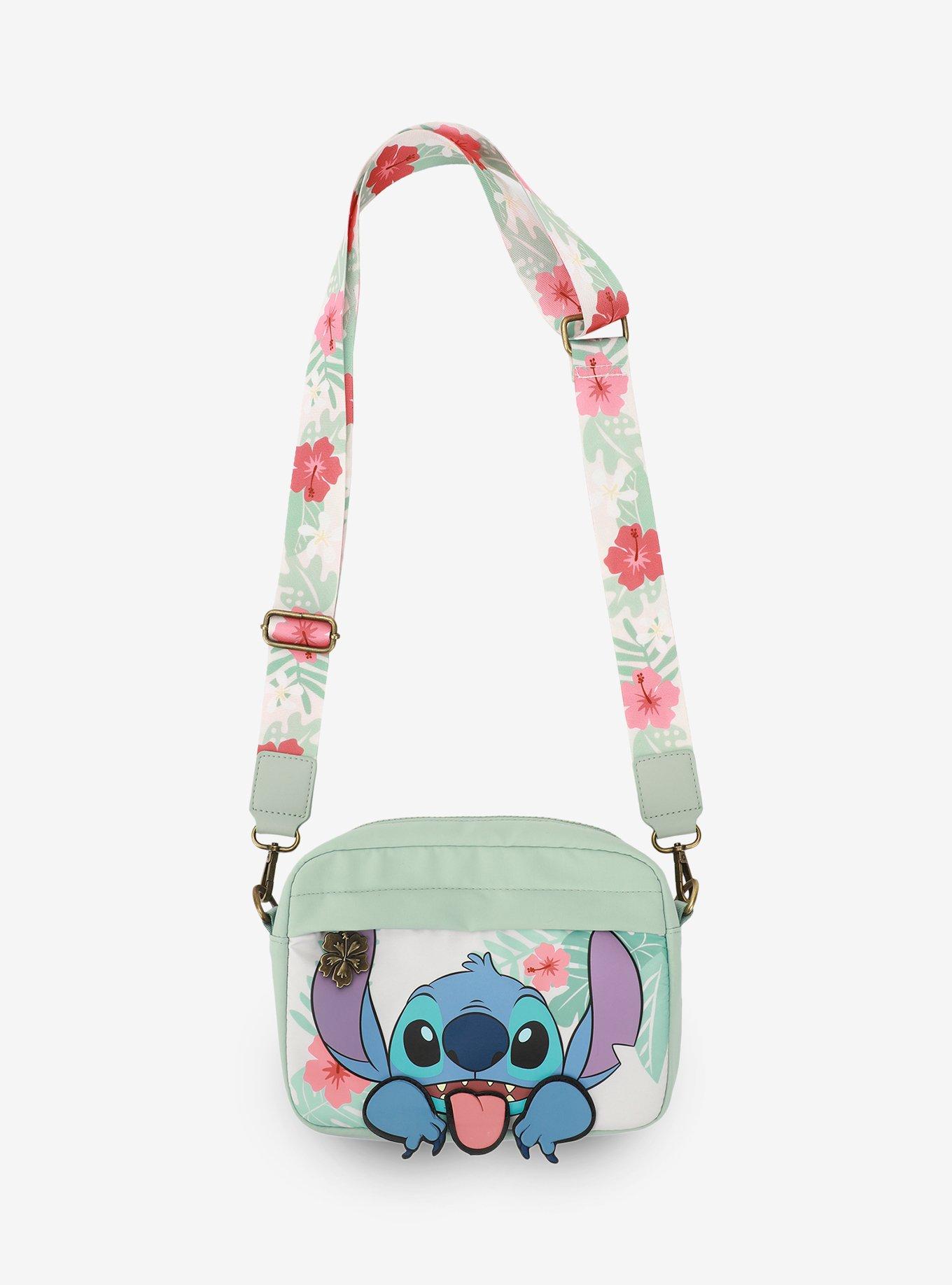 RED X Hibiscus Cross Body Bag – Medium Shoulder Bag | Floral Canvas Purse For Travel & Daily Use