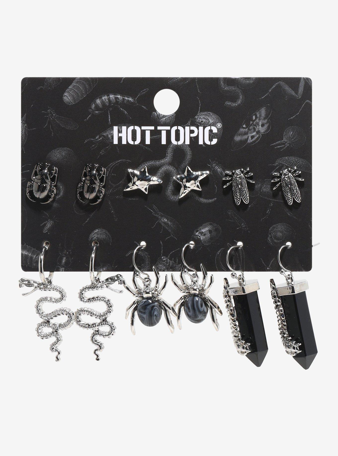 Grunge Bug Crystal Earring Set, , hi-res