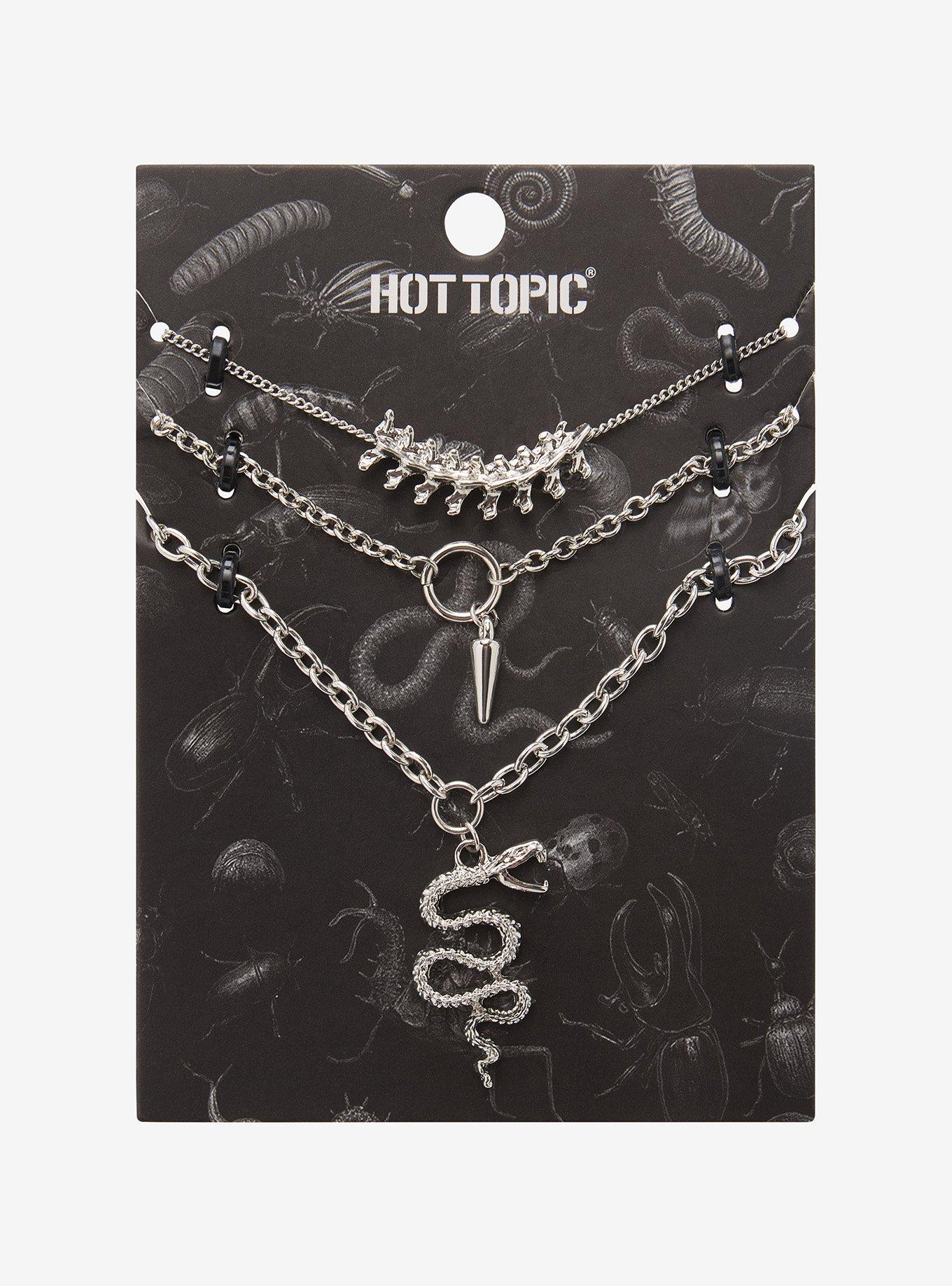 Skeleton Snake Necklace Set, , hi-res