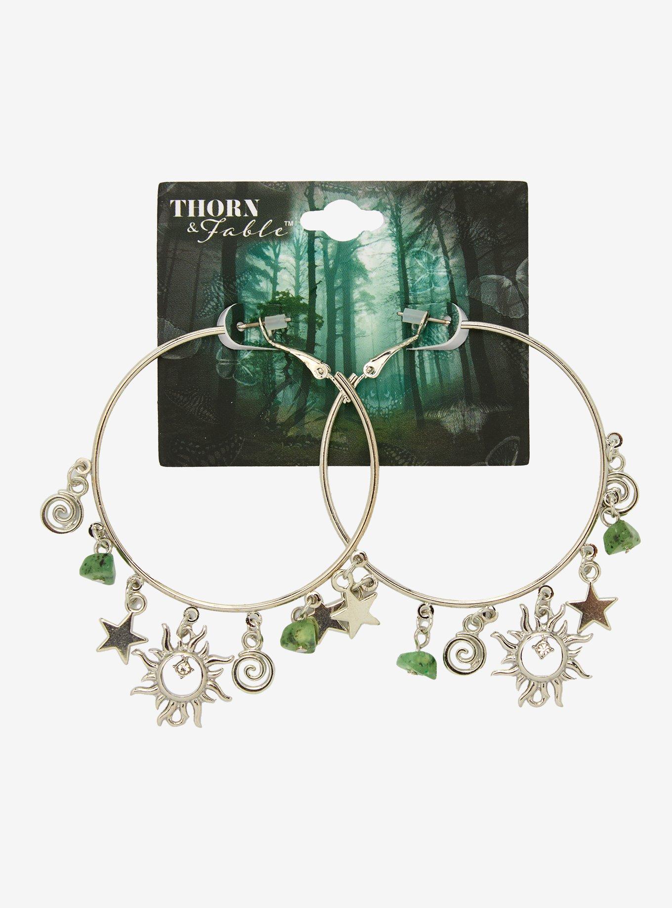 Thorn & Fable Sun Swirl Hoop Earrings, , hi-res