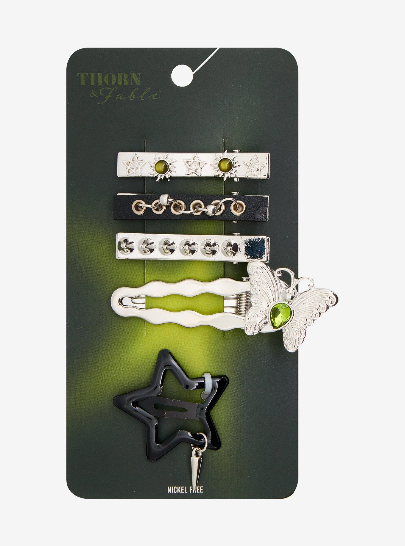 Thorn & Fable Butterfly Grunge Hair Clip Set, , hi-res