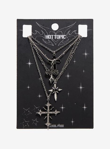Cyber Gothic Cross Necklace Set | Hot Topic