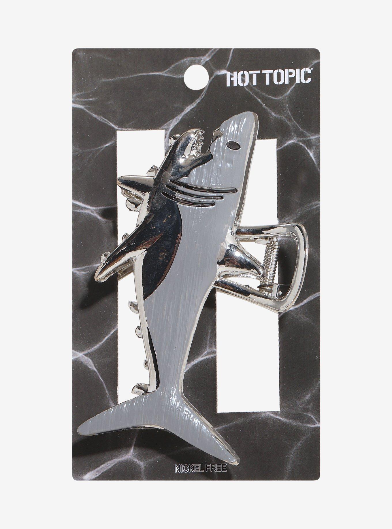 Great White Shark Metal Claw Hair Clip, , hi-res