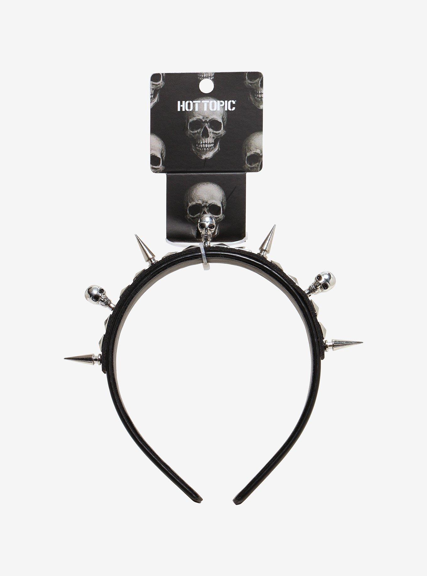 Pyramid Skull Spike Headband, , hi-res