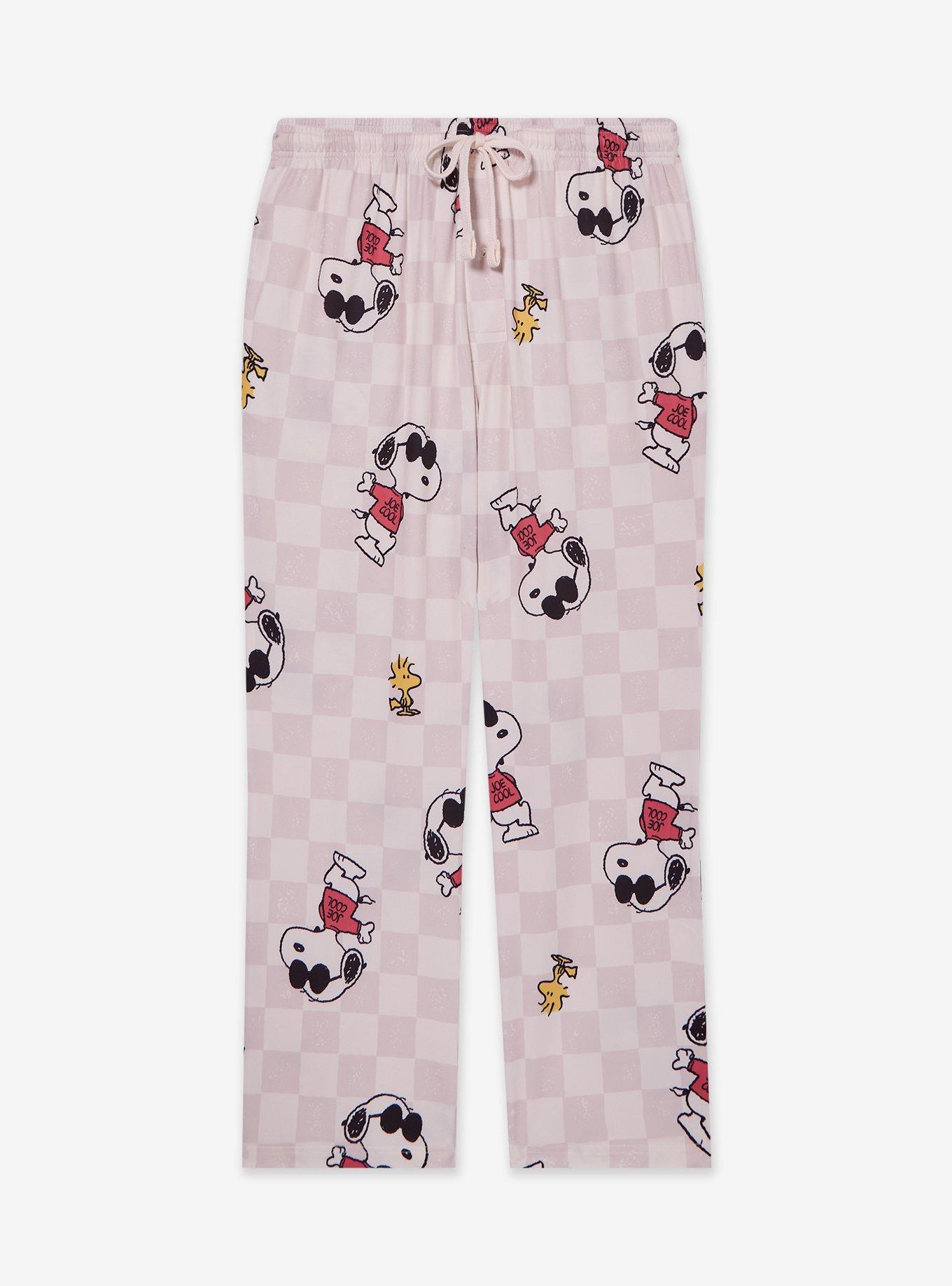 Peanuts Snoopy Joe Cool & Woodstock Checkered Sleep Pants - BoxLunch Exclusive, , hi-res