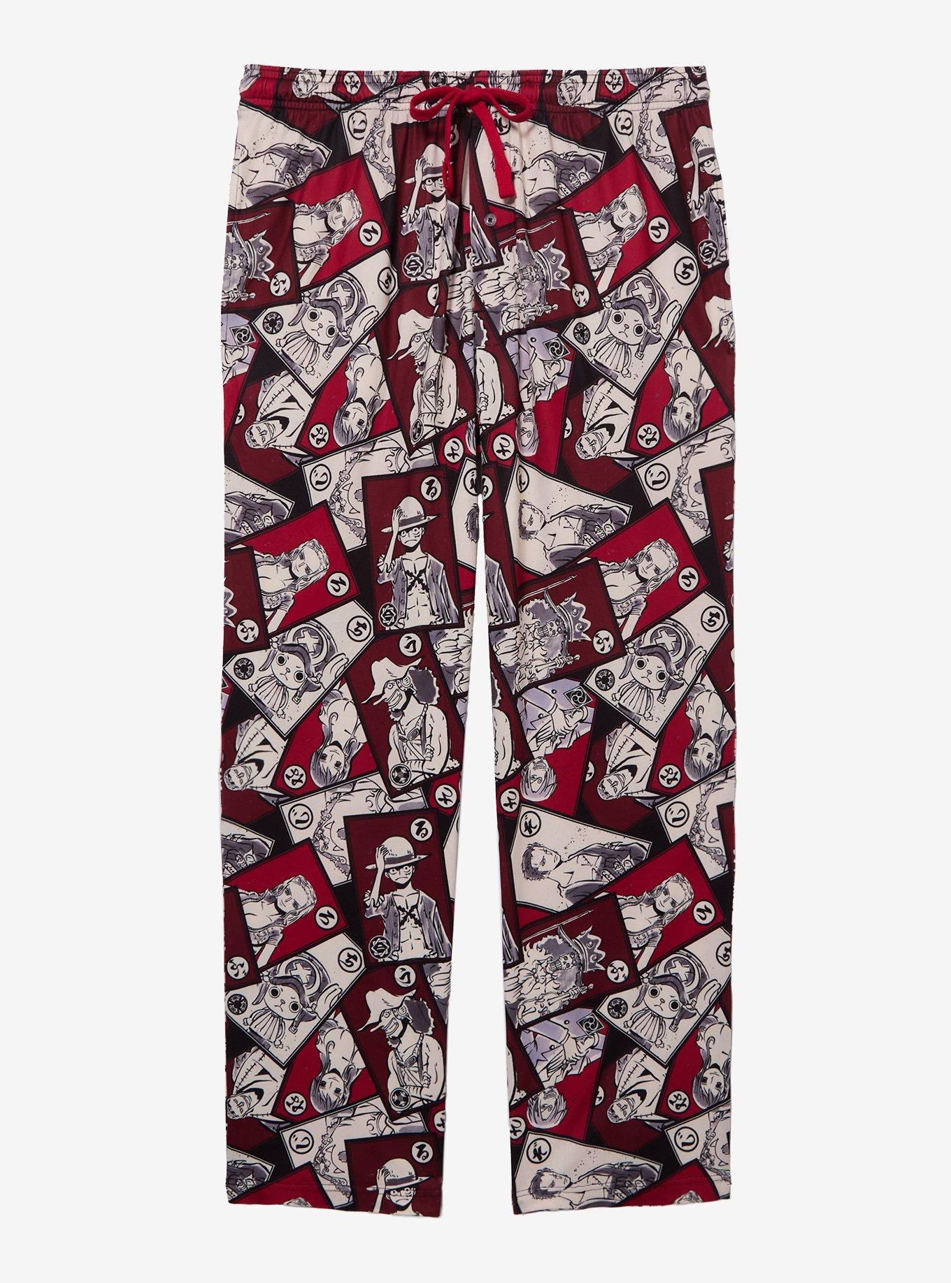 One Piece Character Posters Allover Print Sleep Pants - BoxLunch Exclusive, , hi-res
