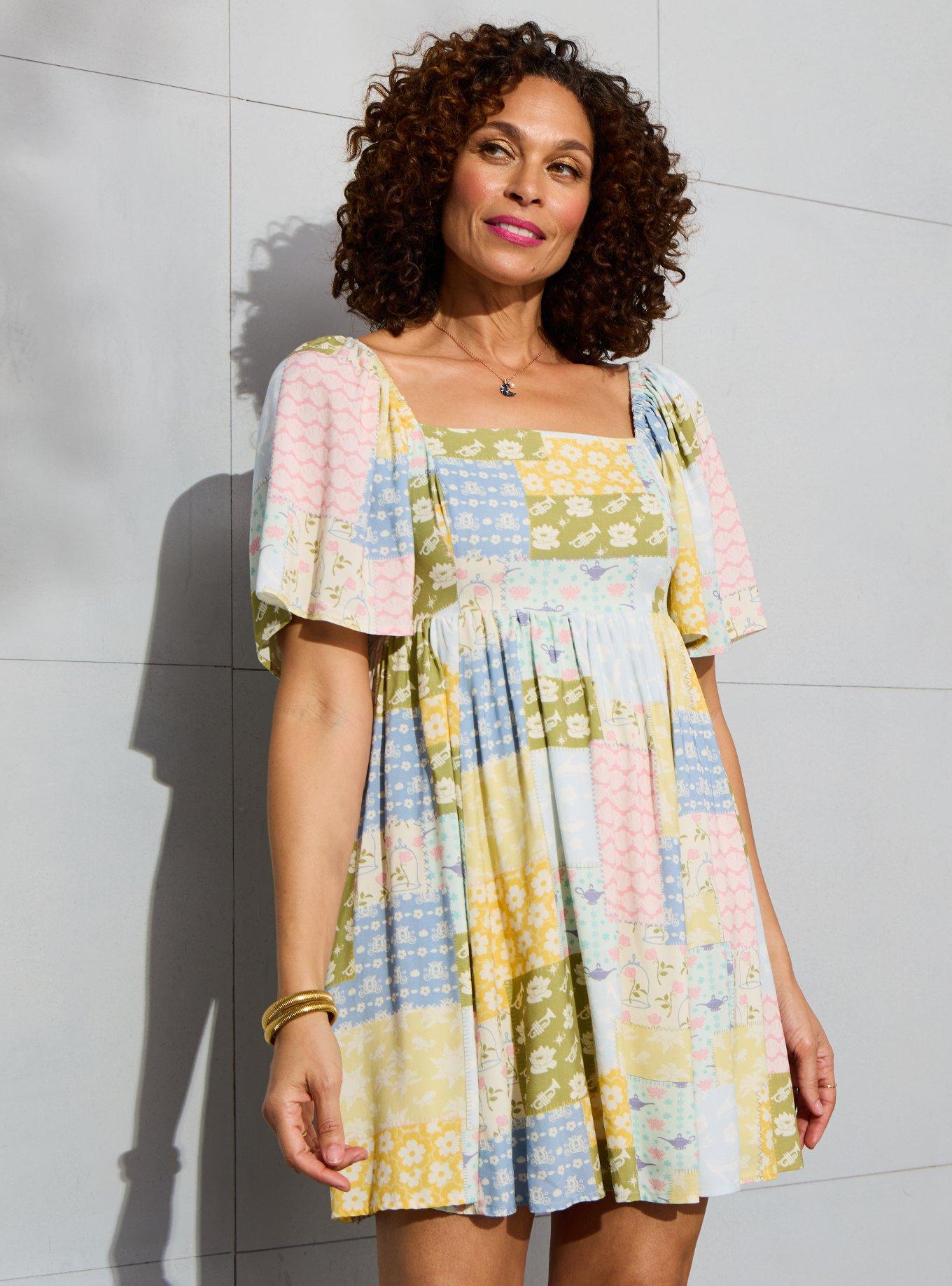 Disney Princess Icons Patchwork Quilt Women's Dress — BoxLunch