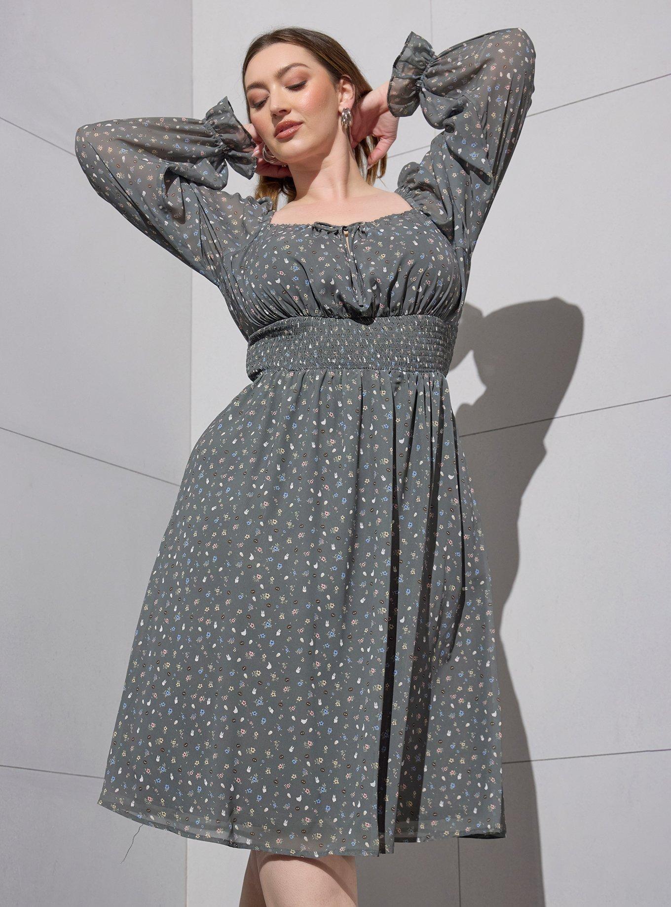 Studio Ghibli® My Neighbor Totoro Icons Floral Plus Size Dress — BoxLunch Exclusive