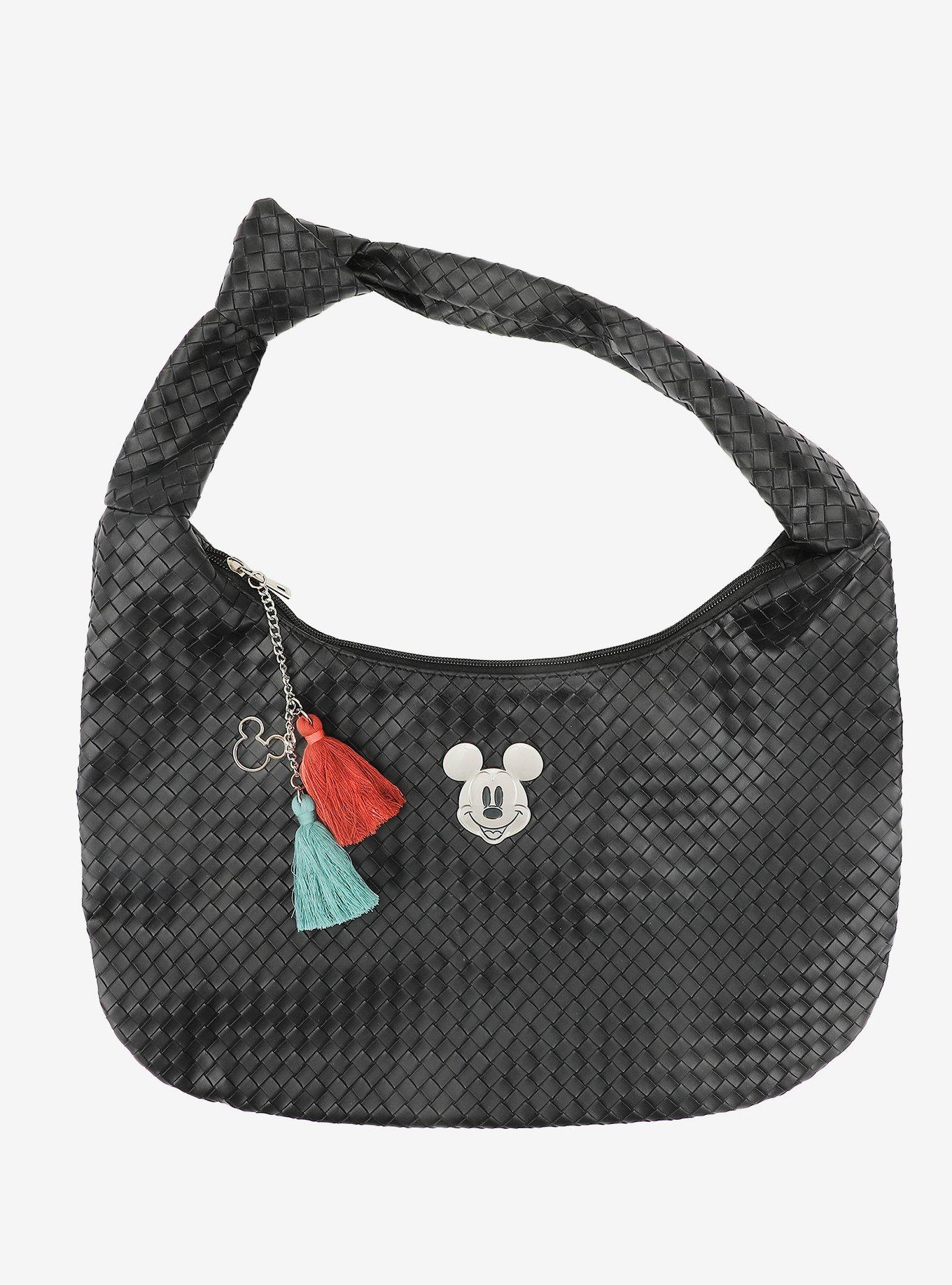 Disney Mickey Mouse Woven Faux Leather Shoulder Bag, , hi-res