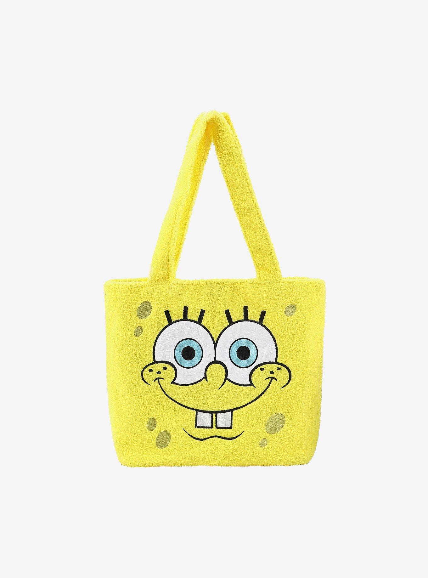 SpongeBob SquarePants Big Face Sherpa Tote Bag, , hi-res