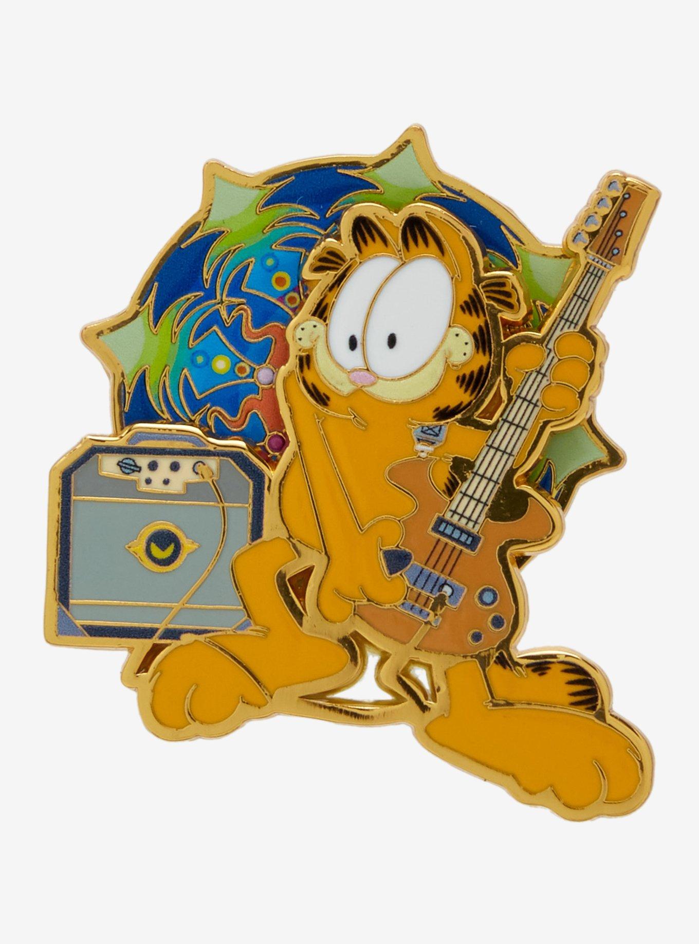 Garfield Guitar Spinning Enamel Pin — BoxLunch Exclusive, , hi-res