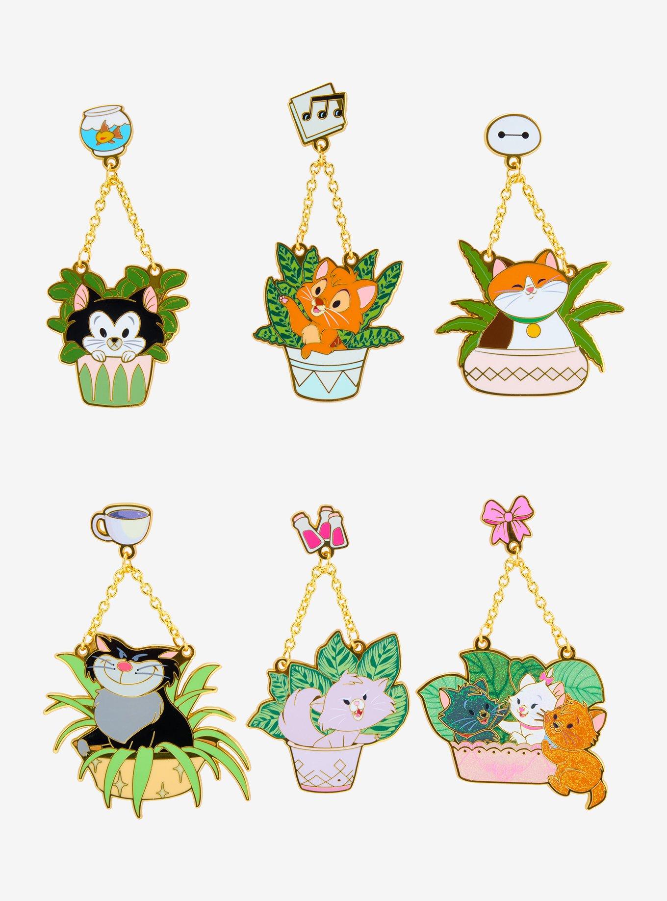Disney Cats in Planters Blind Box Enamel Pin &mdash; BoxLunch Exclusive, , hi-res