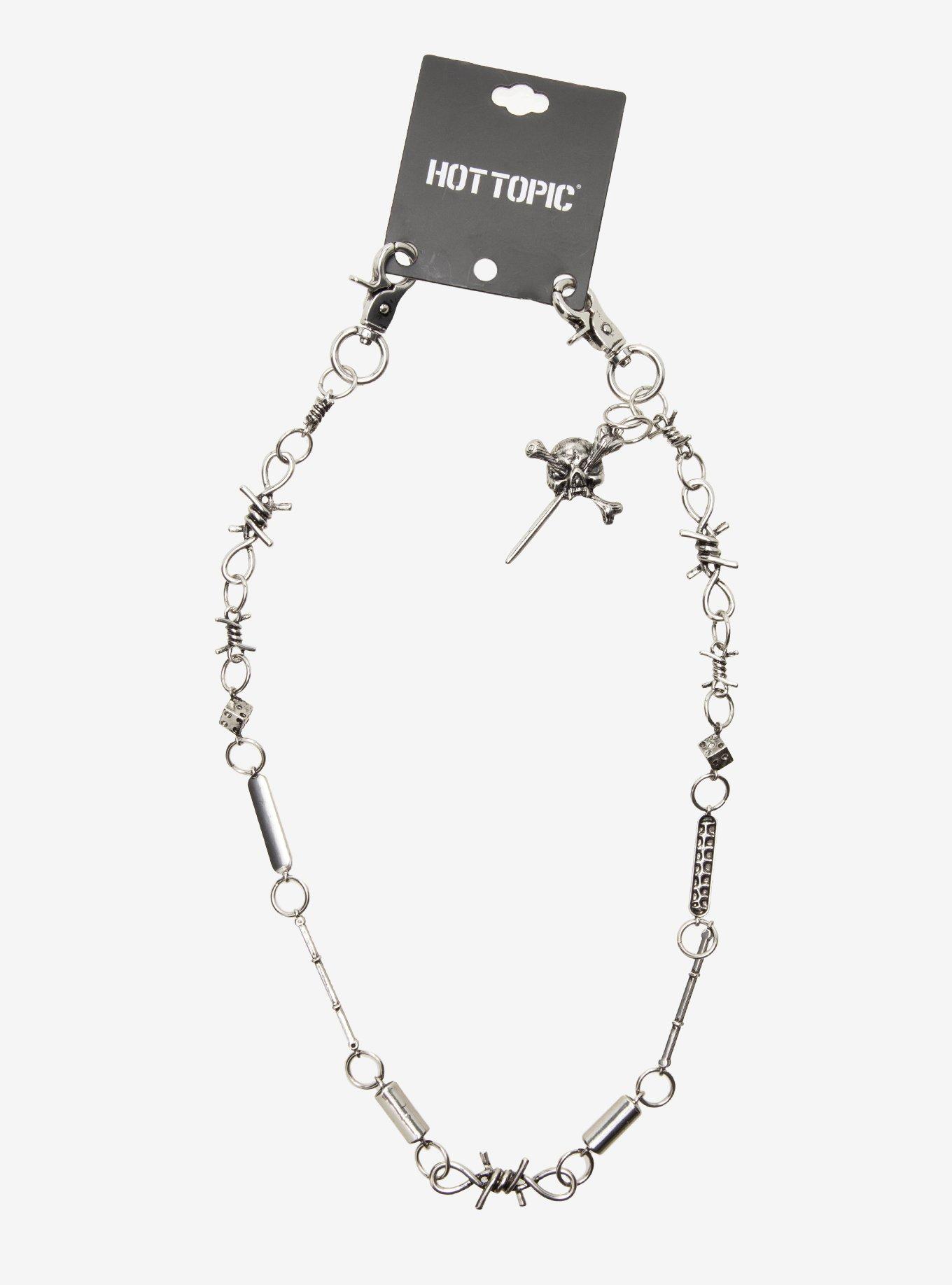 Barbed Wire Skull 24 Inch Wallet Chain | Hot Topic
