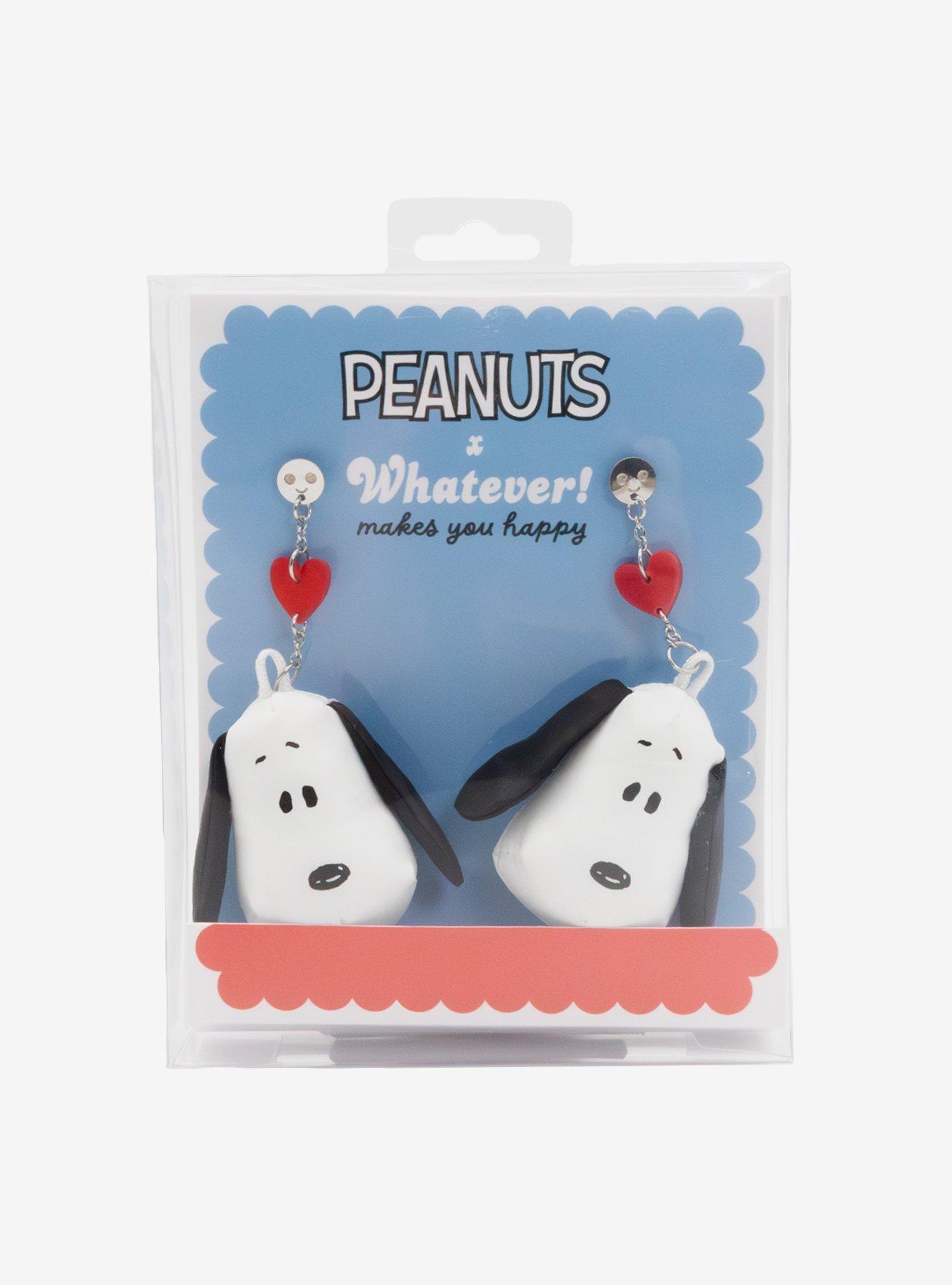 Whatever! Makes You Happy Peanuts Snoopy Earrings, , hi-res