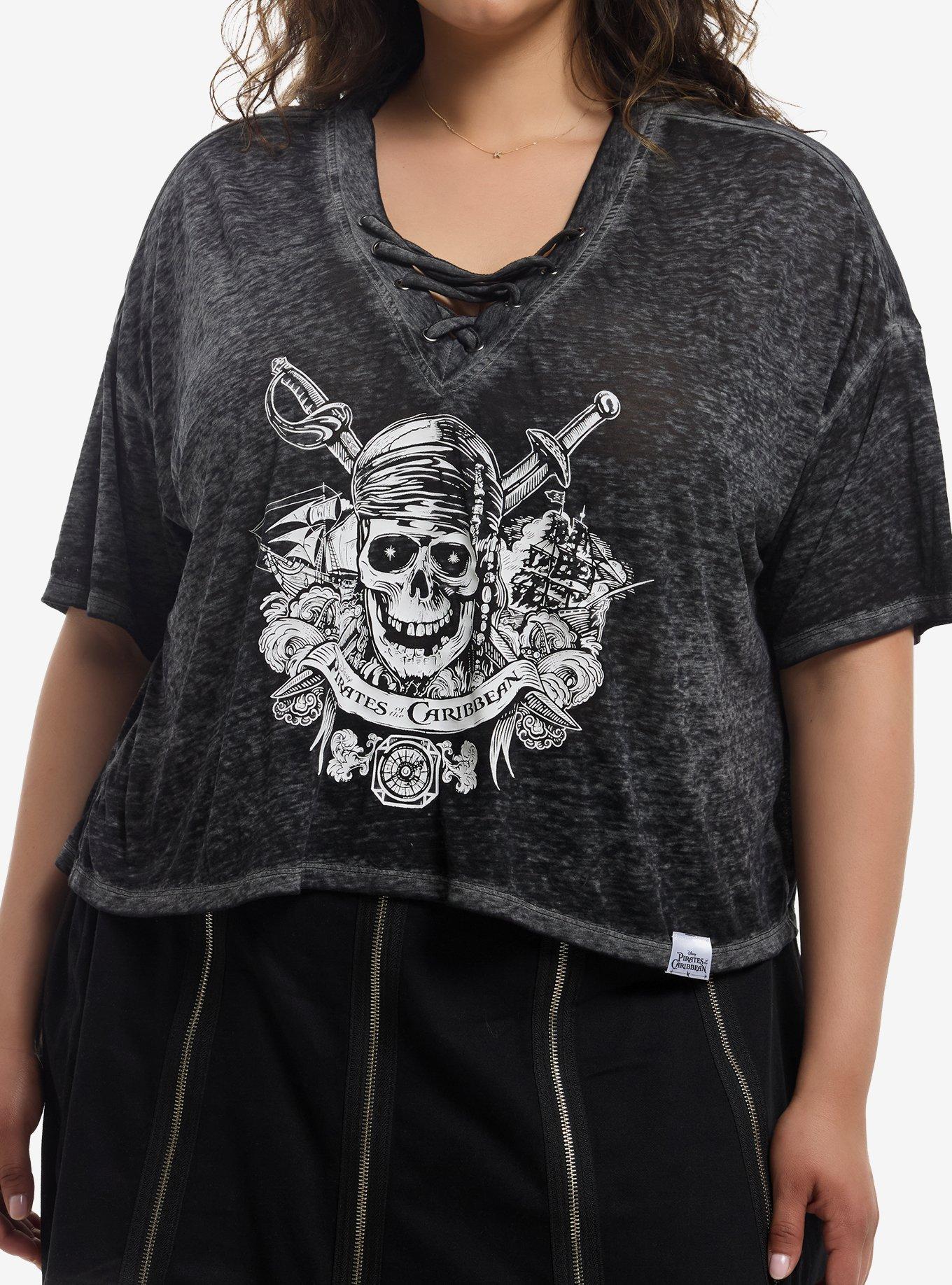 Her Universe Disney Pirates Of The Caribbean Girls Burnout T-Shirt Plus Size