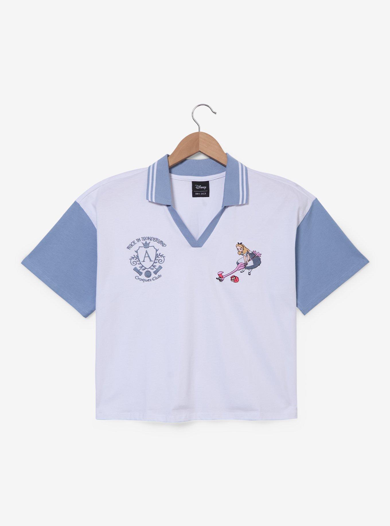 Disney Alice in Wonderland Croquet Club Women's Cropped Polo T-Shirt - BoxLunch Exclusive, , hi-res