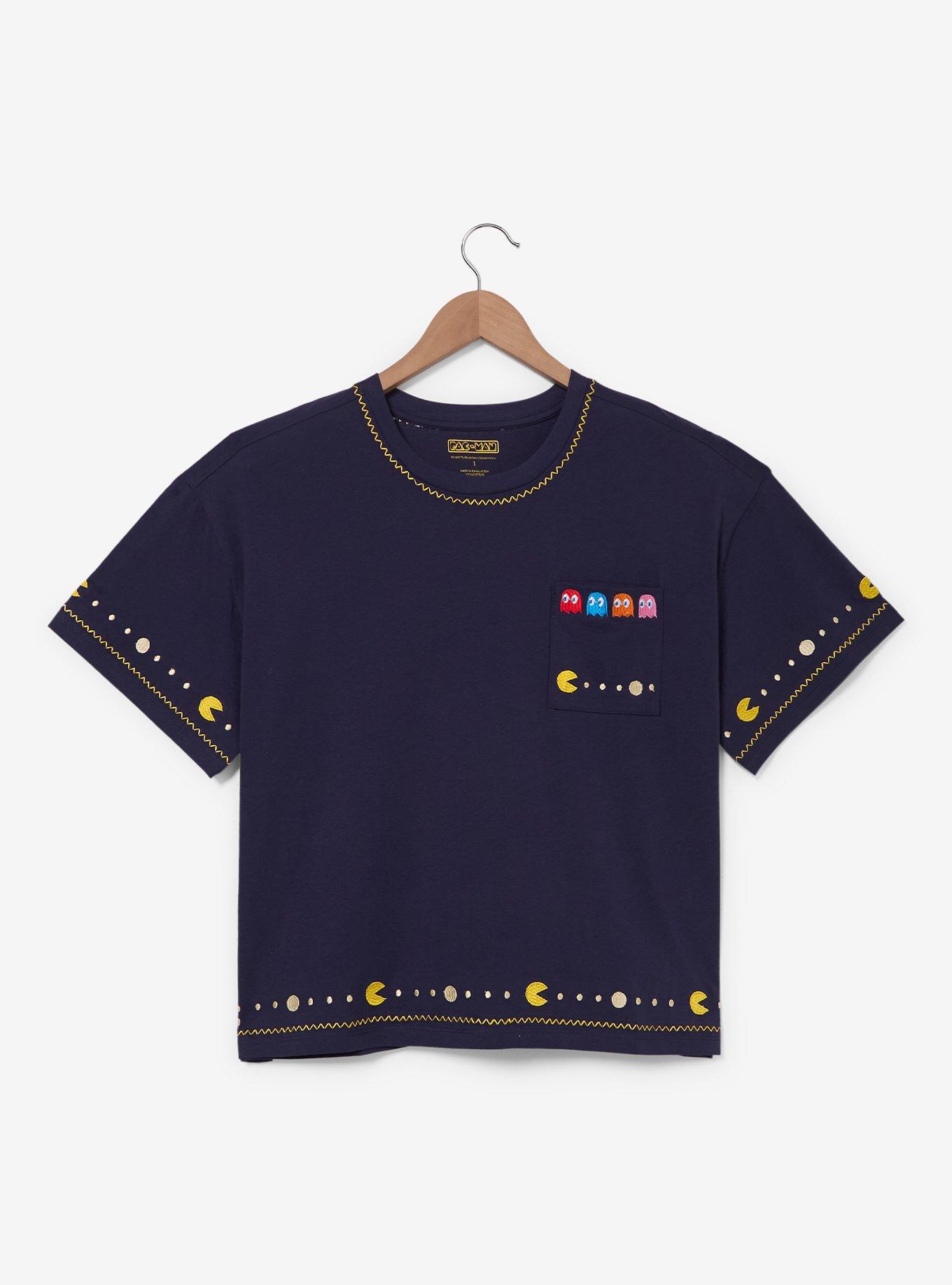 PAC-MAN Icons Women's Plus Size Cropped T-Shirt &mdash; BoxLunch Exclusive, , hi-res