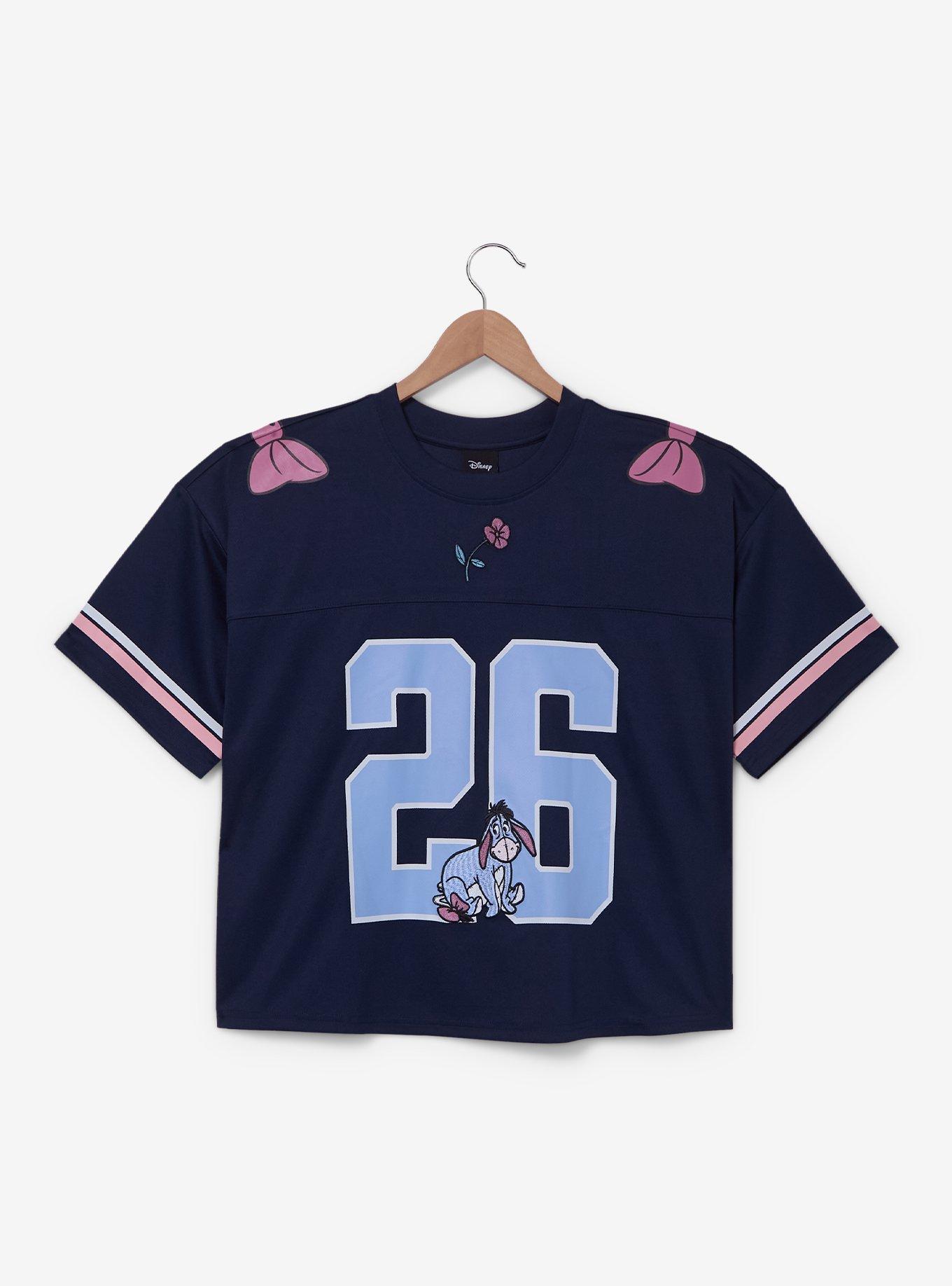 Disney Winnie the Pooh Eeyore Women's Plus Size Cropped Football Jersey - BoxLunch Exclusive, , hi-res