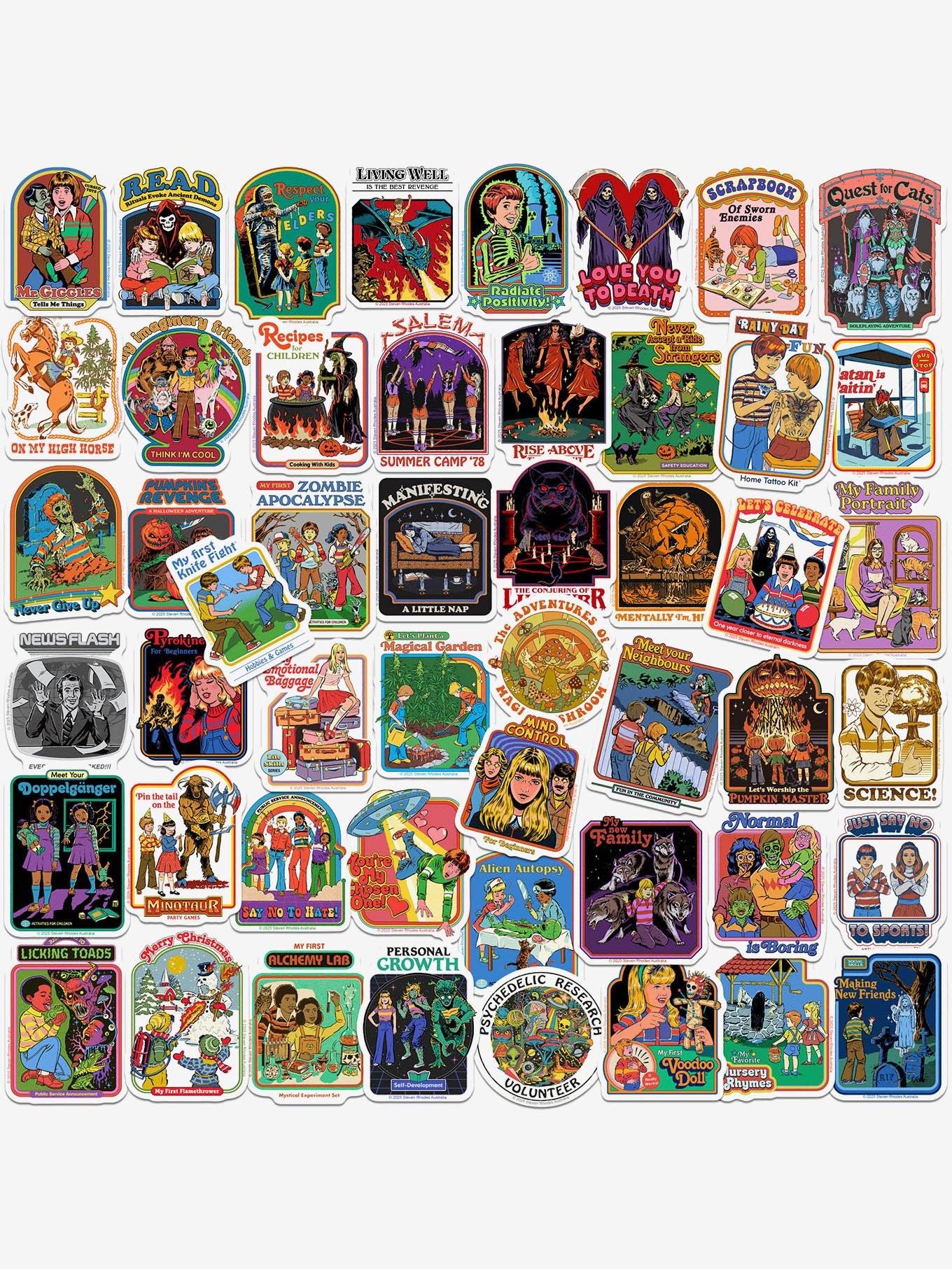 Steven Rhodes Twisted Humor 50ct Sticker Pack, , hi-res