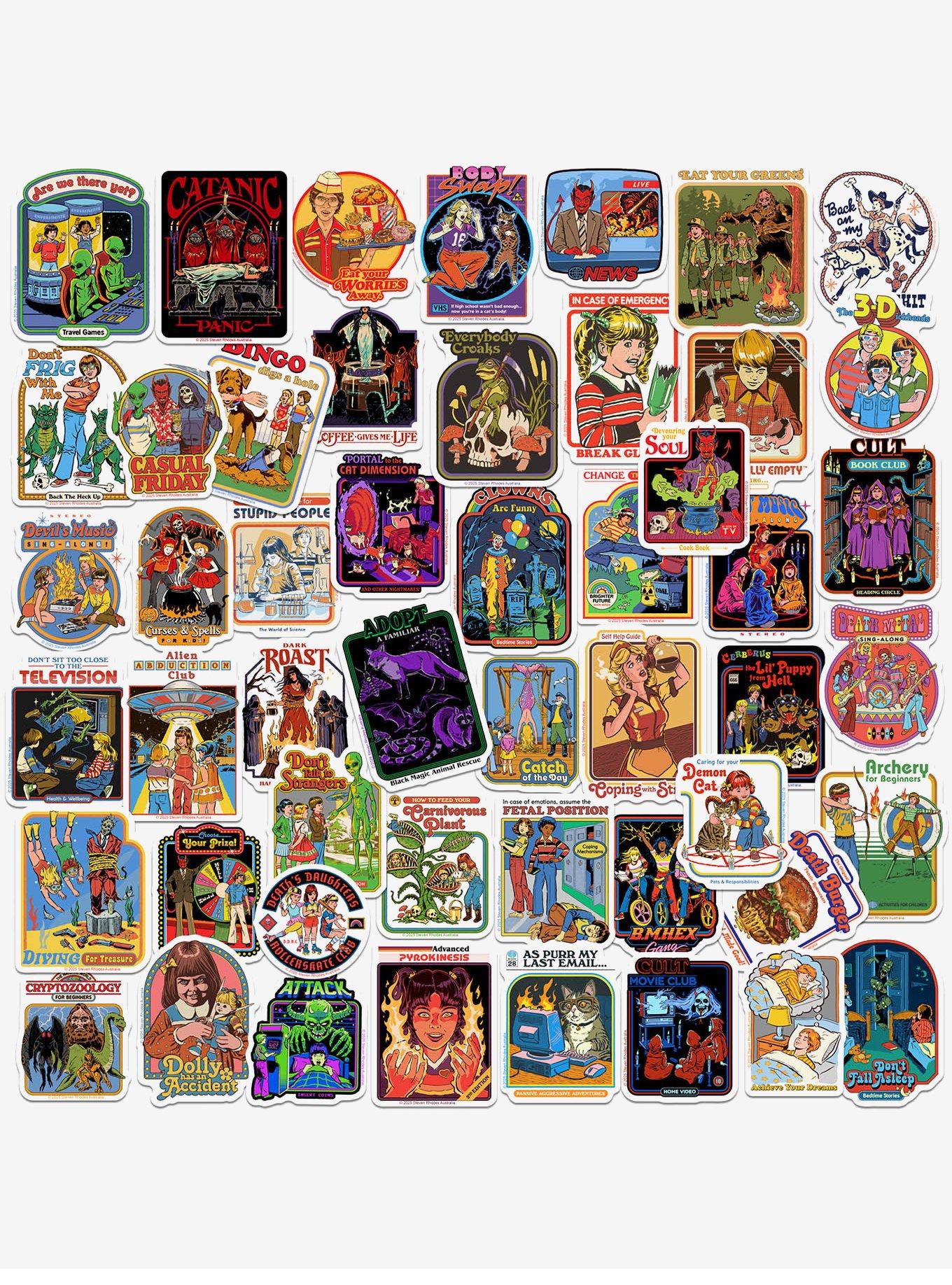 Steven Rhodes Dark Humor 50ct Sticker Pack, , hi-res