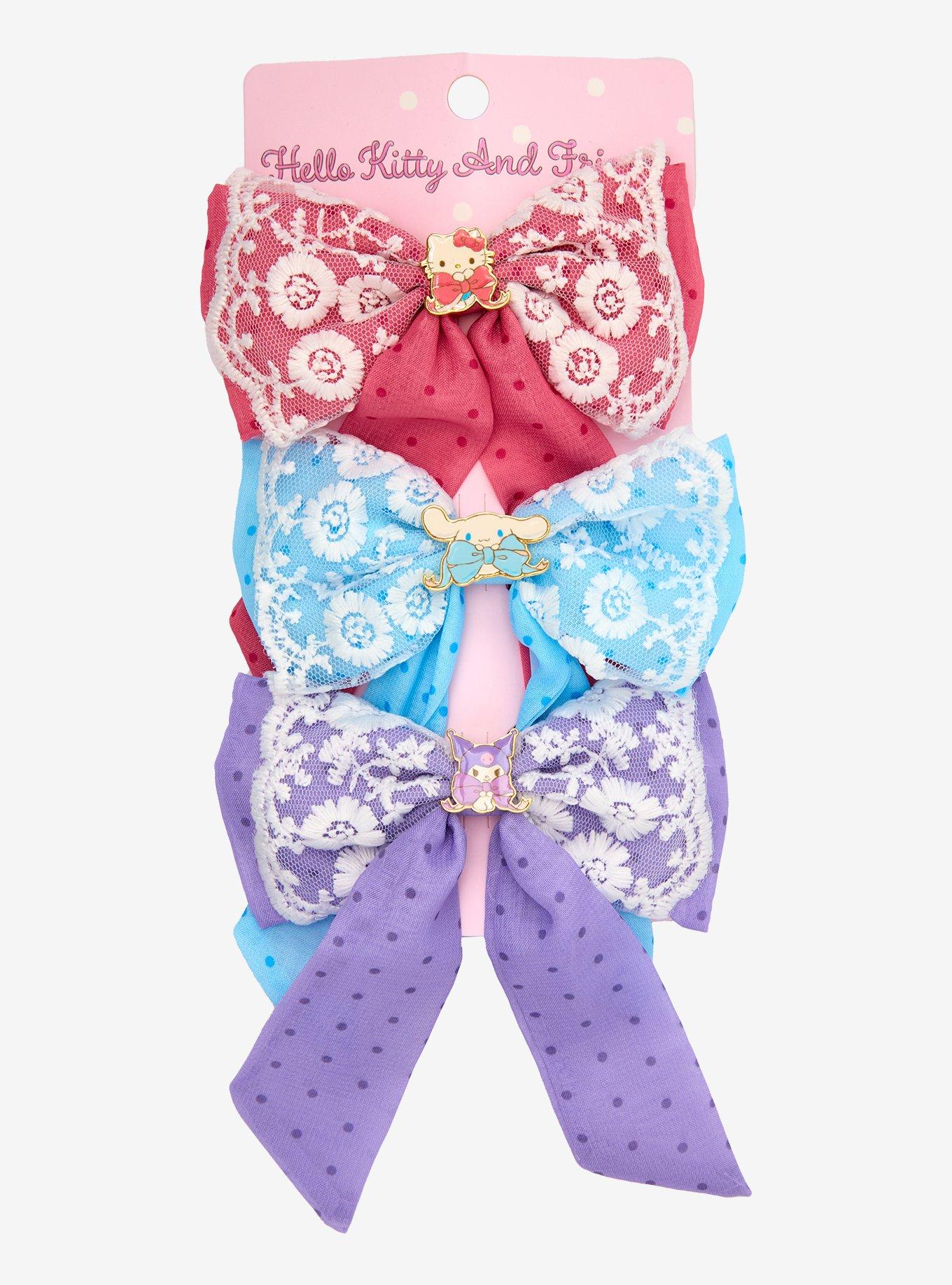 Sanrio Hello Kitty and Friends Lace Hair Bow Set - BoxLunch Exclusive, , hi-res