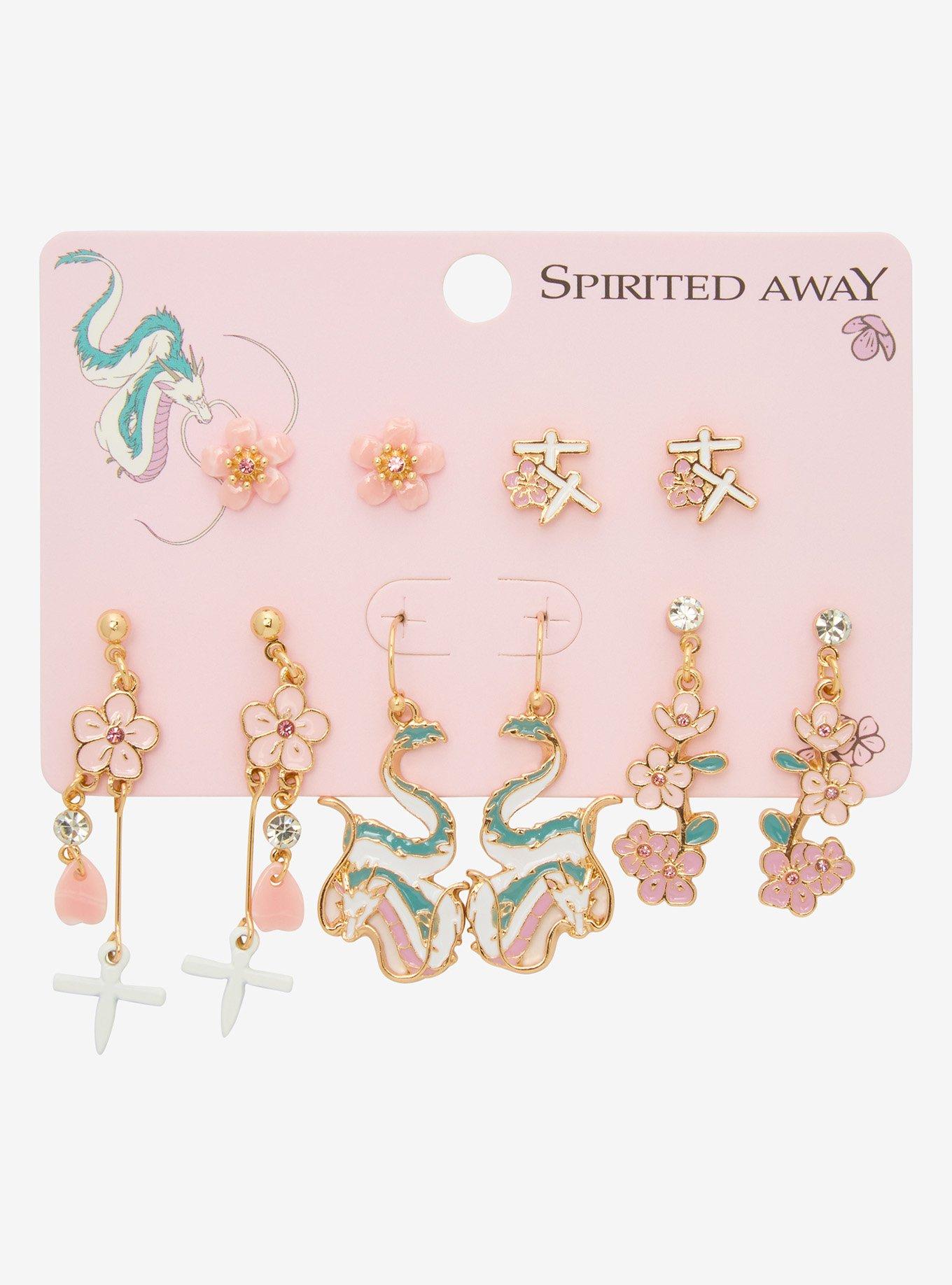 Studio Ghibli® Spirited Away Floral Dragon Haku Earring Set - BoxLunch Exclusive, , hi-res