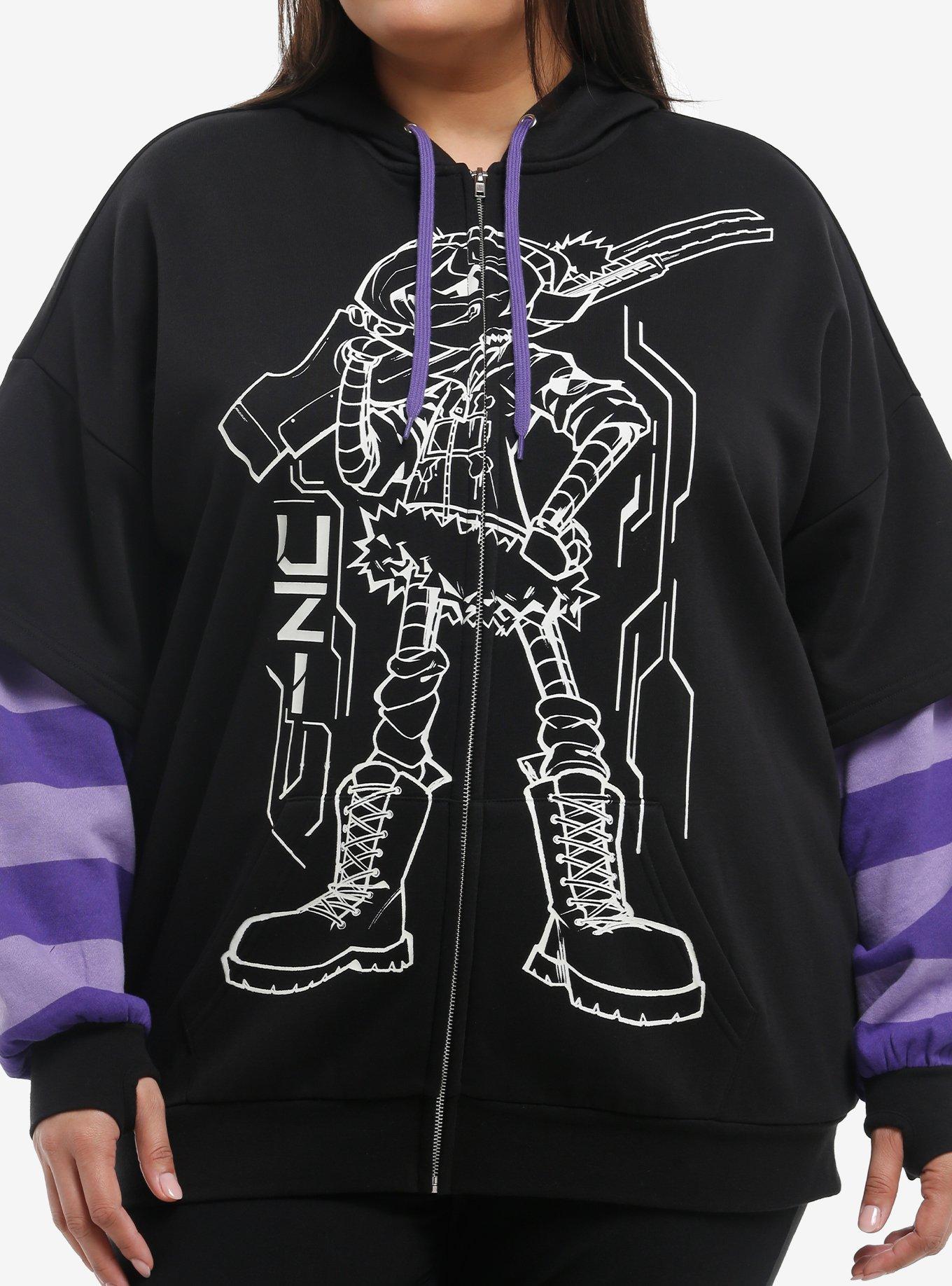 Murder Drones Uzi Girls Twofer Hoodie Plus Size, , hi-res