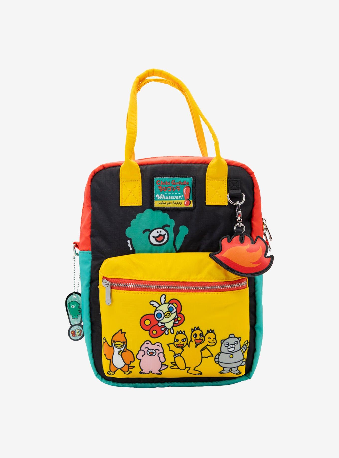 Whatever! Makes You Happy x Chibi Godzilla Raids Again Reversible Convertible Mini Backpack, , hi-res