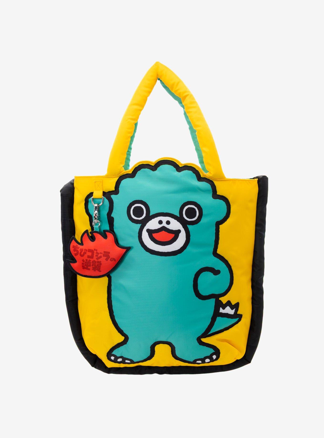 Whatever! Makes You Happy Chibi Godzilla Raids Again Father & Son Padded Figural Tote Bag, , hi-res