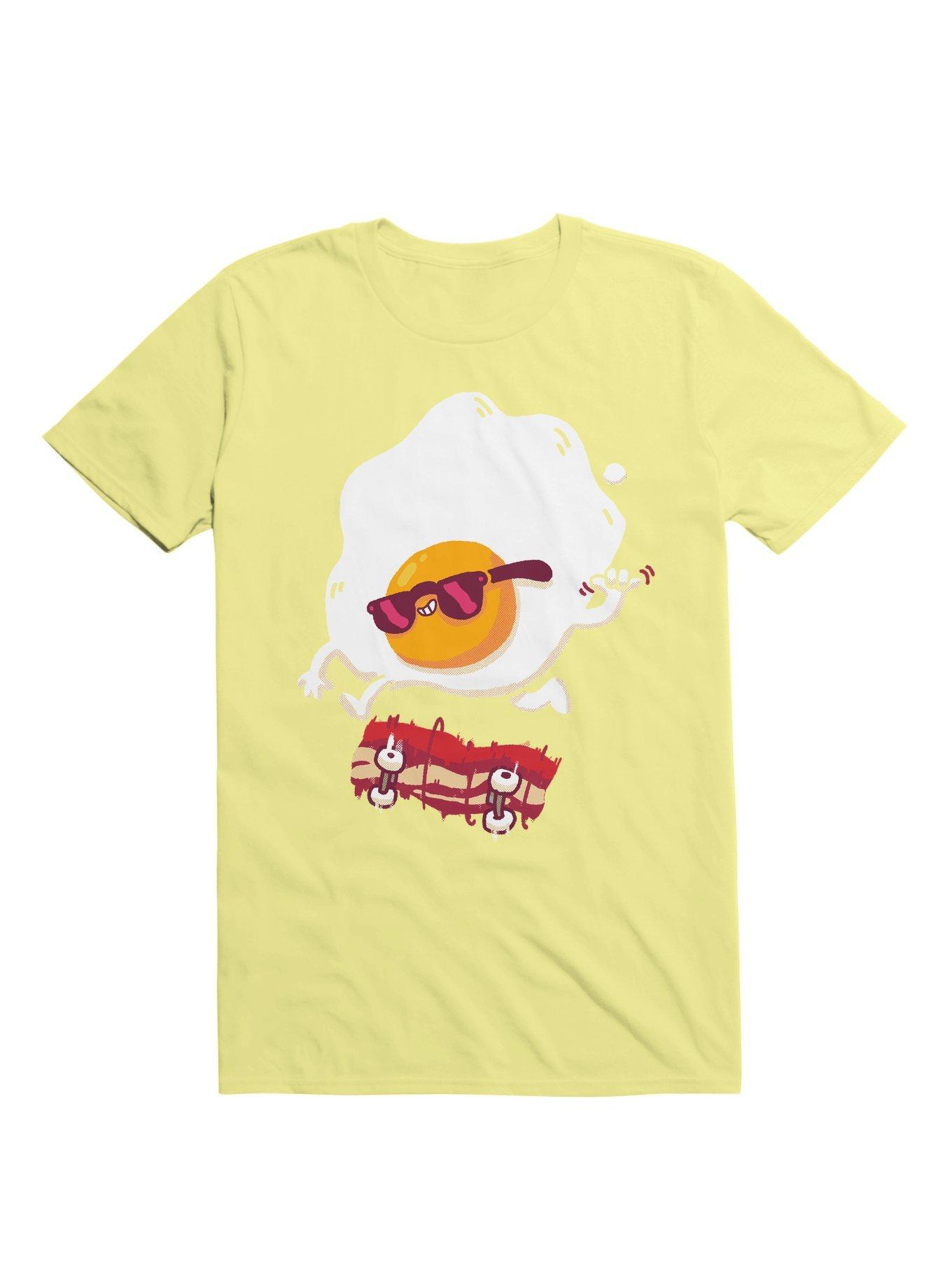 Bacon And Egg Skateboard Breakfast T-Shirt, , hi-res