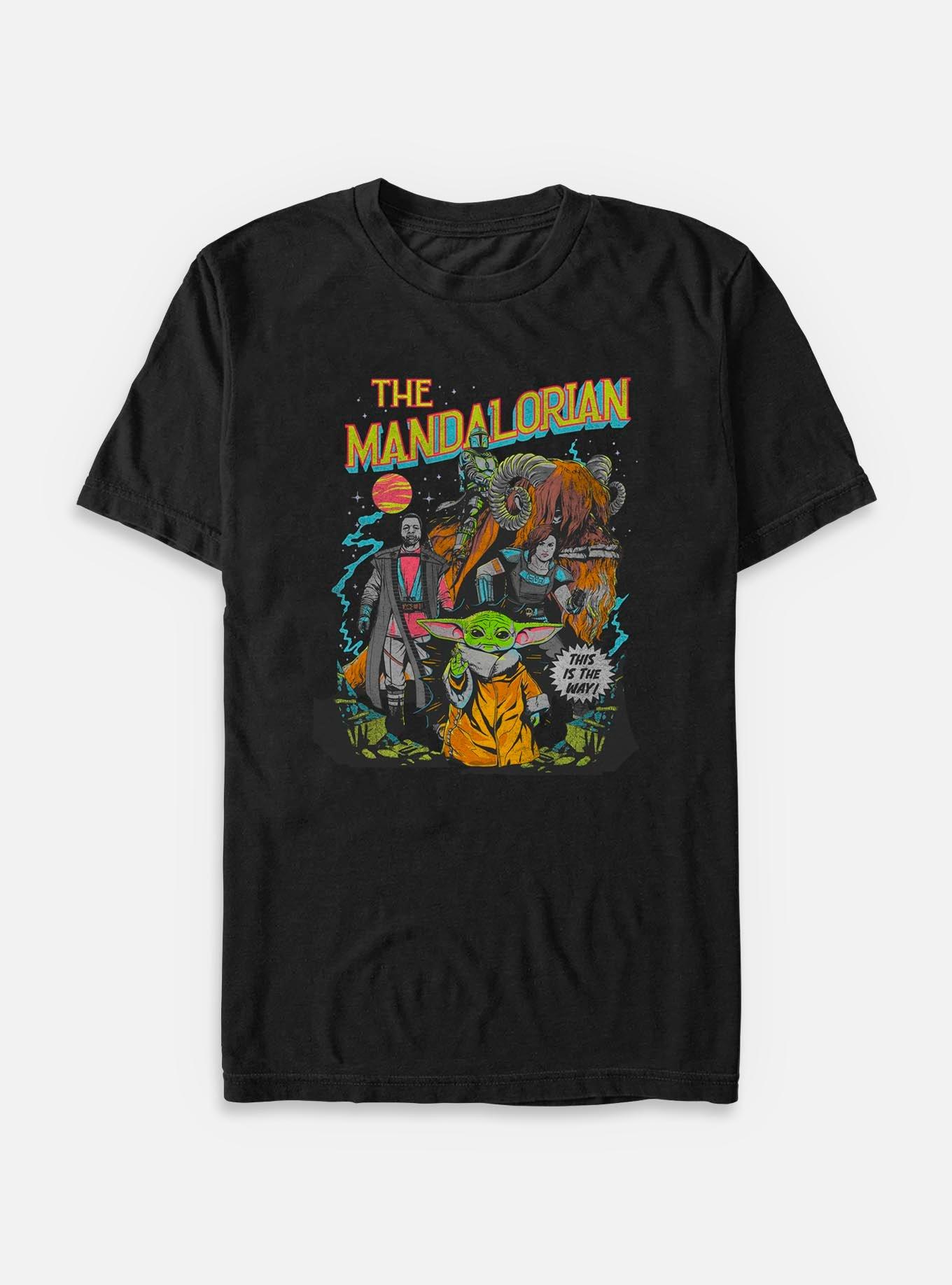 Star Wars The Mandalorian Neon Poster Big & Tall T-Shirt, , hi-res