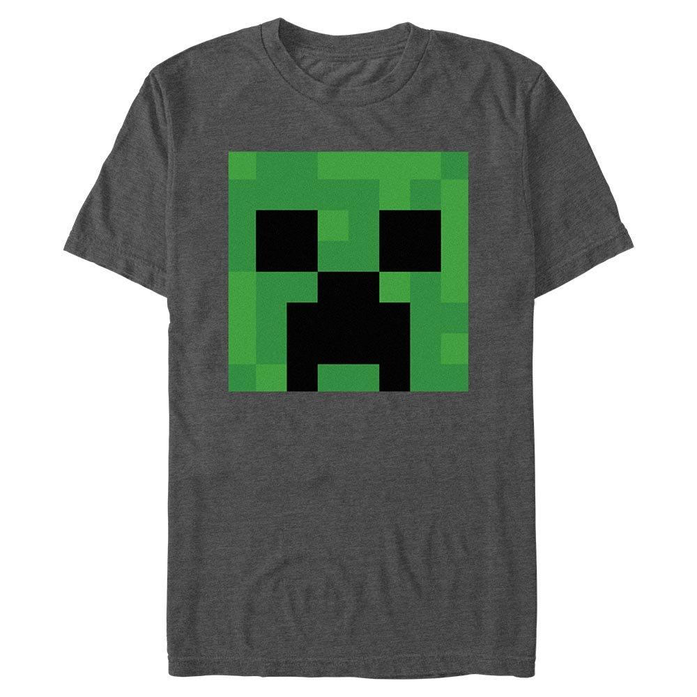 Minecraft Creeper Big Face Big & Tall T-Shirt, CHAR HTR, hi-res