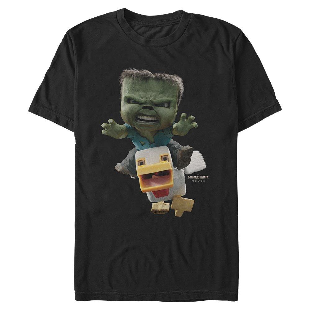 A Minecraft Movie Chicken Jockey Big & Tall T-Shirt, BLACK, hi-res