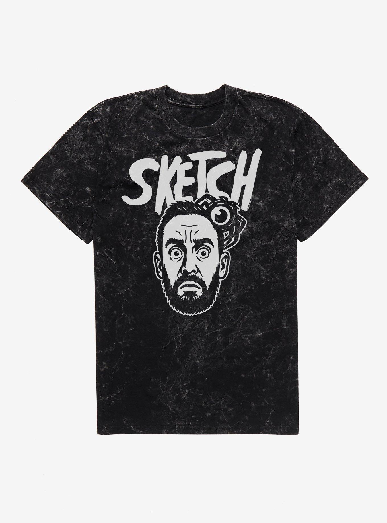 Sketch Tony Mineral Wash T-Shirt, BLACK MINERAL WASH, hi-res