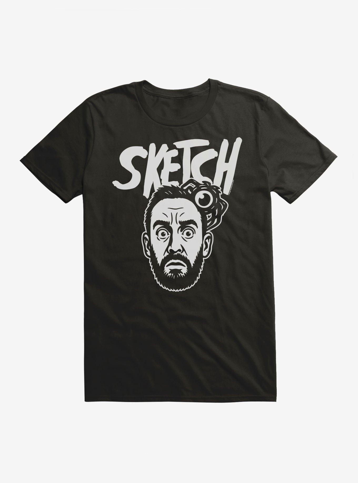 Sketch Tony T-Shirt, BLACK, hi-res