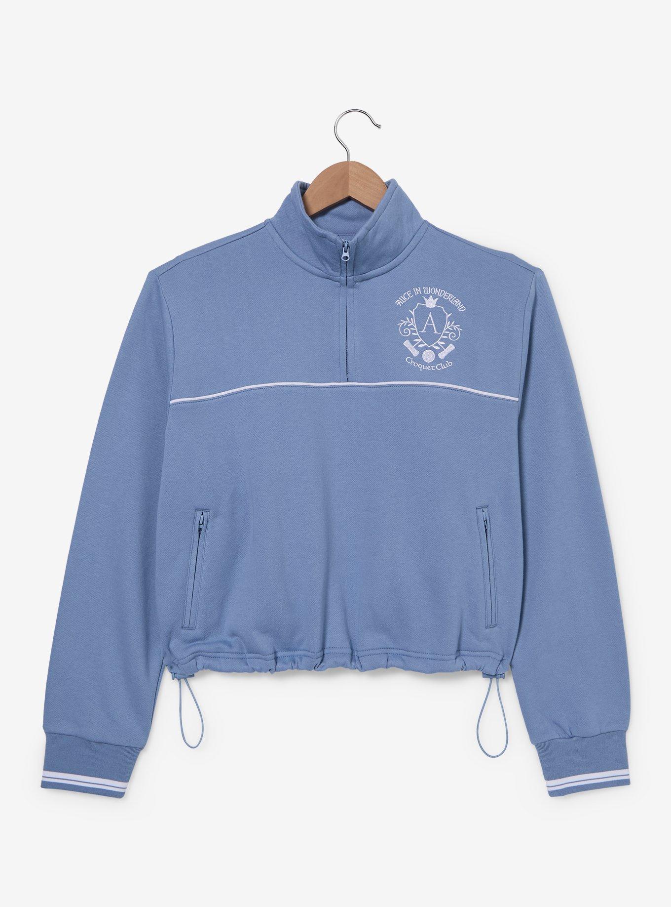 Disney Alice in Wonderland Croquet Club Women's Cropped Quarter Zip &mdash; BoxLunch Exclusive, , hi-res